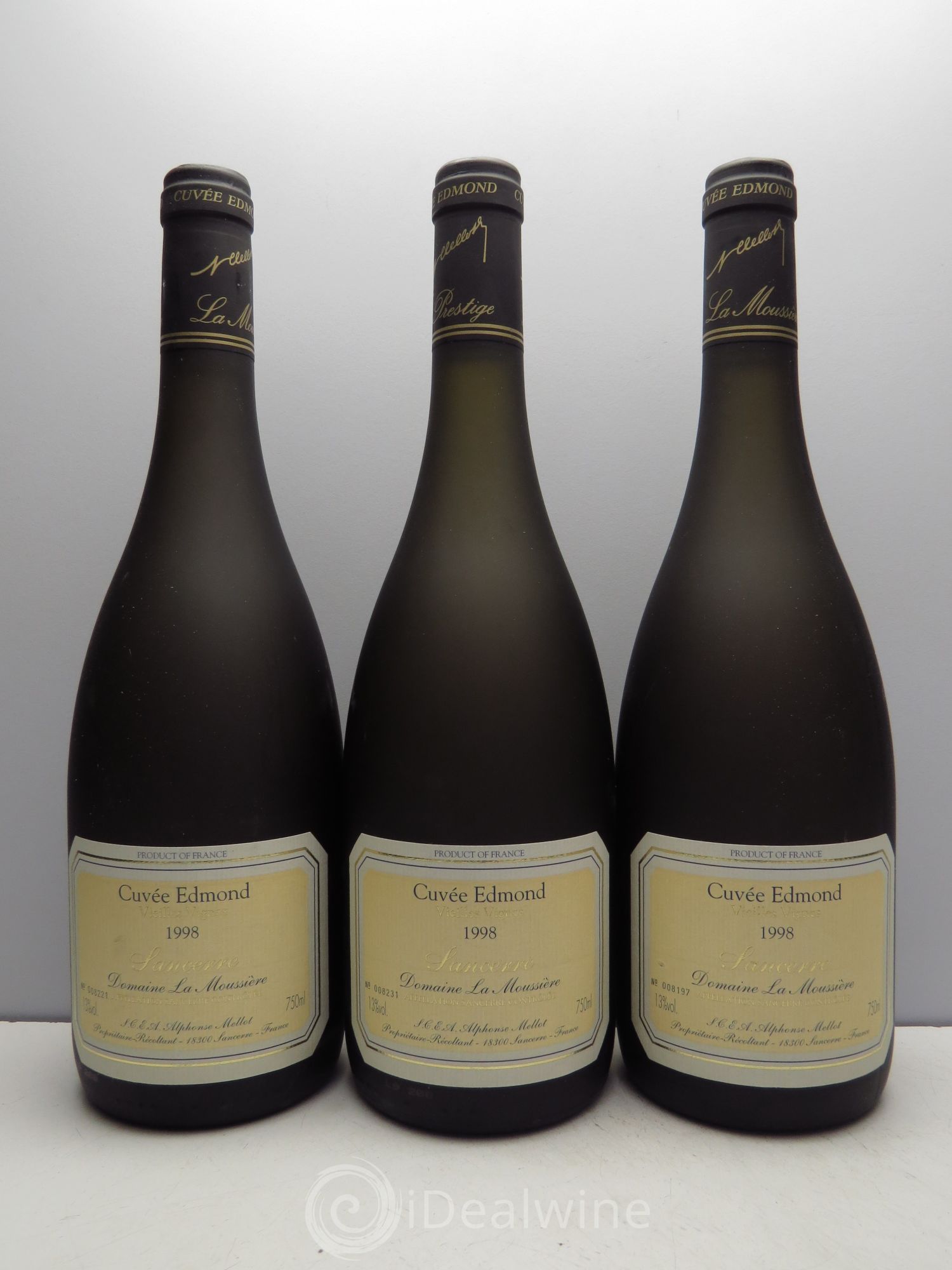 Sancerre La Moussière Alphonse Mellot Cuvée Edmond Vieilles Vignes 1998 - Posten von 3 Flaschen - 0