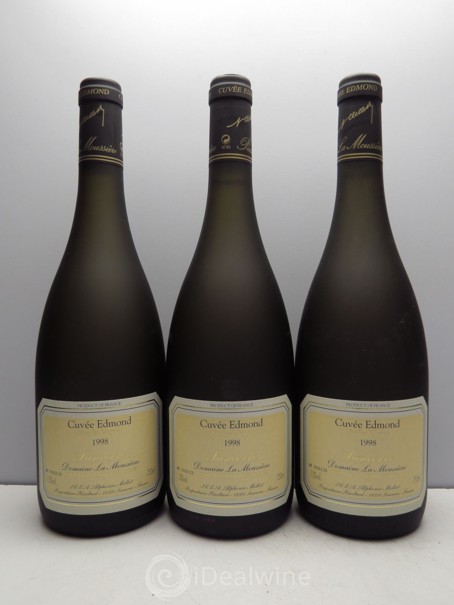 Sancerre La Moussière Alphonse Mellot Cuvée Edmond Vieilles Vignes 1998 - Posten von 3 Flaschen - 0