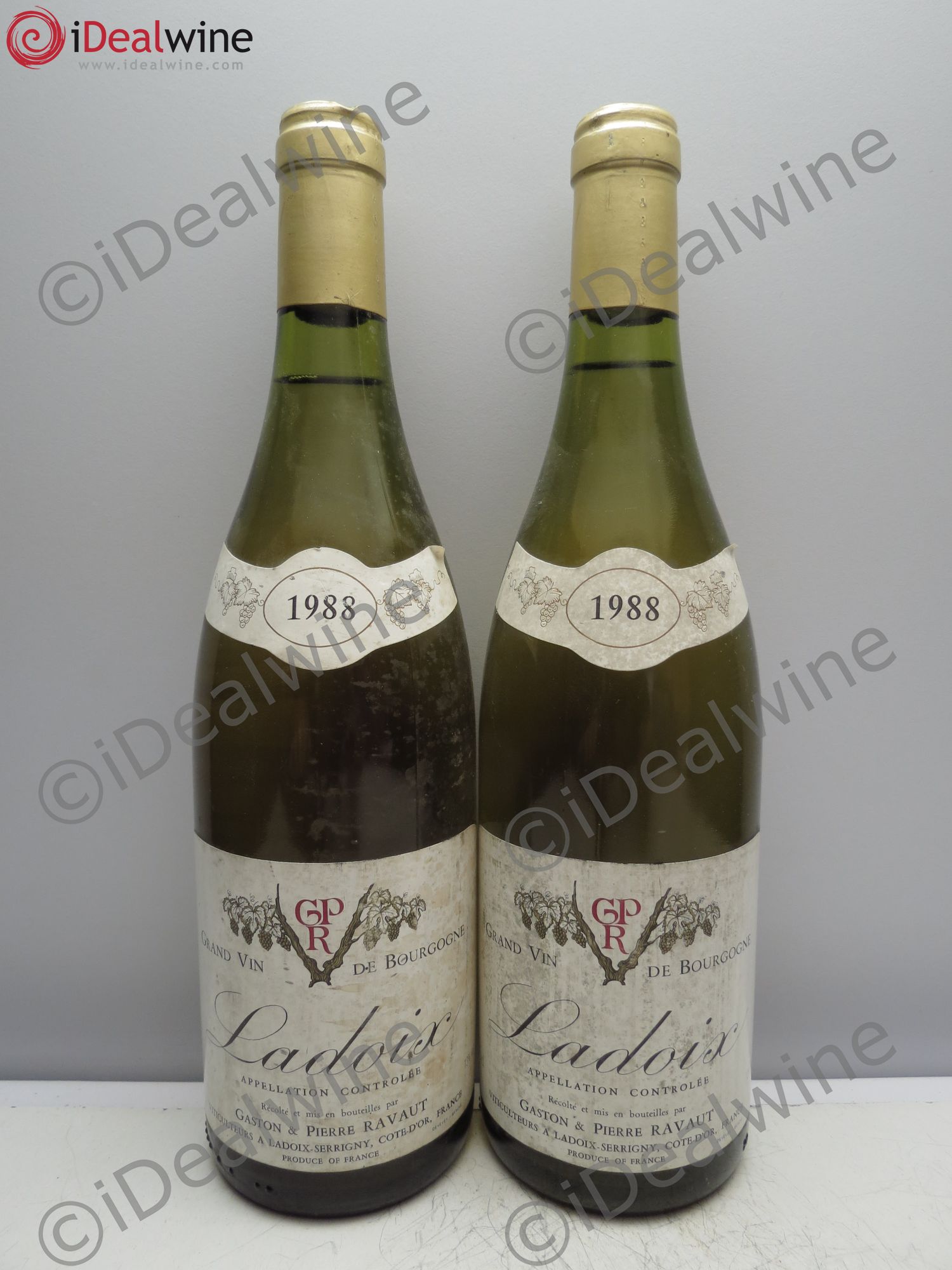 Ladoix Gaston et Pierre Ravaut 1988 - Lot de 2 bouteilles - 0
