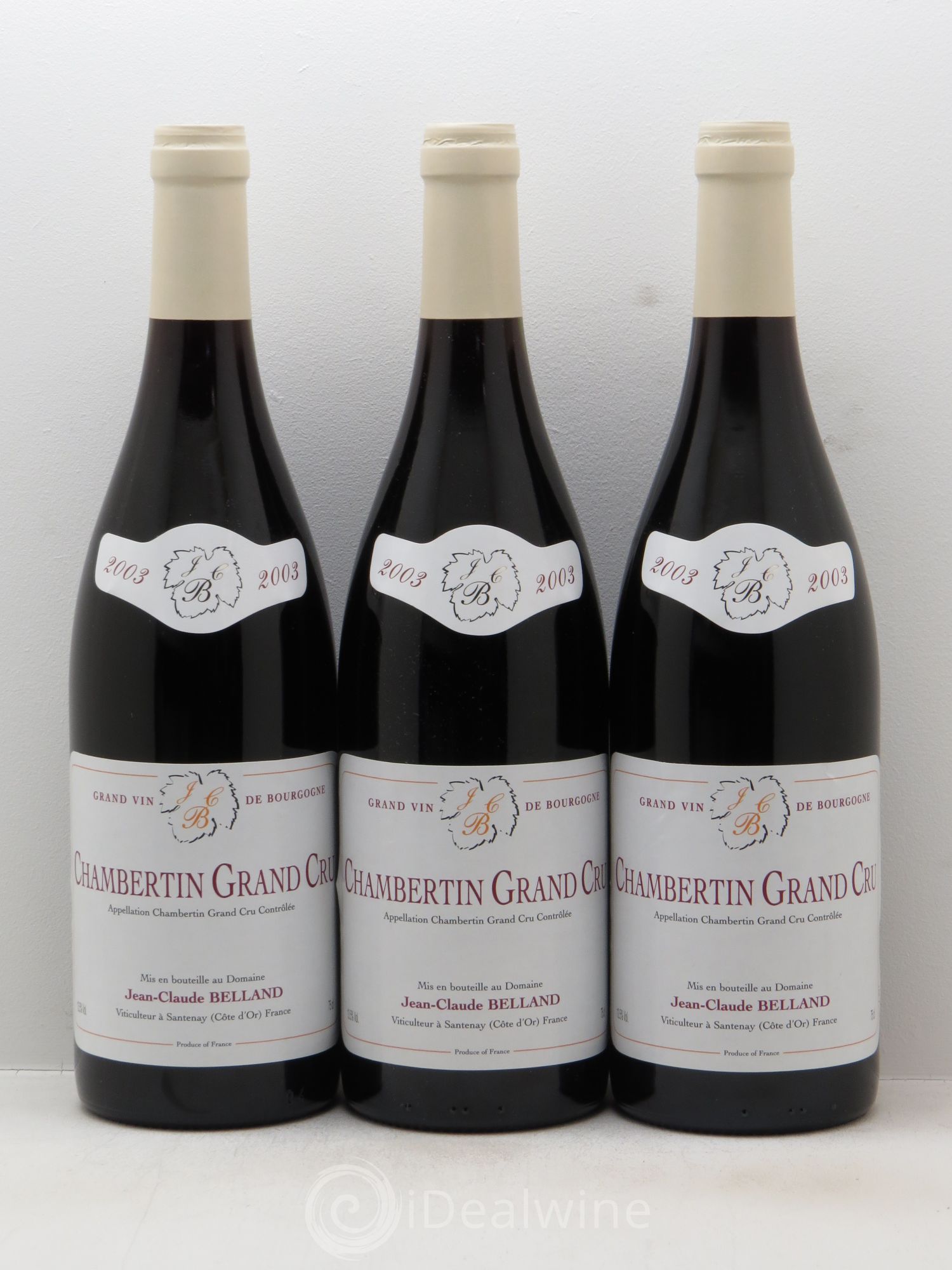 Chambertin Grand Cru Domaine Belland 2003 - Posten von 3 Flaschen - 0