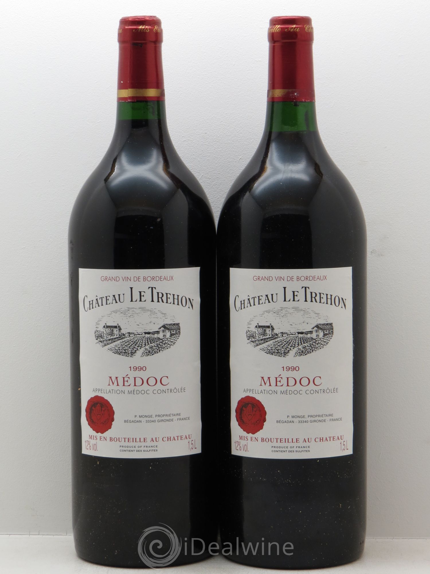 Médoc Le Tréhon 1990 - Posten von 2 Magnum - 0