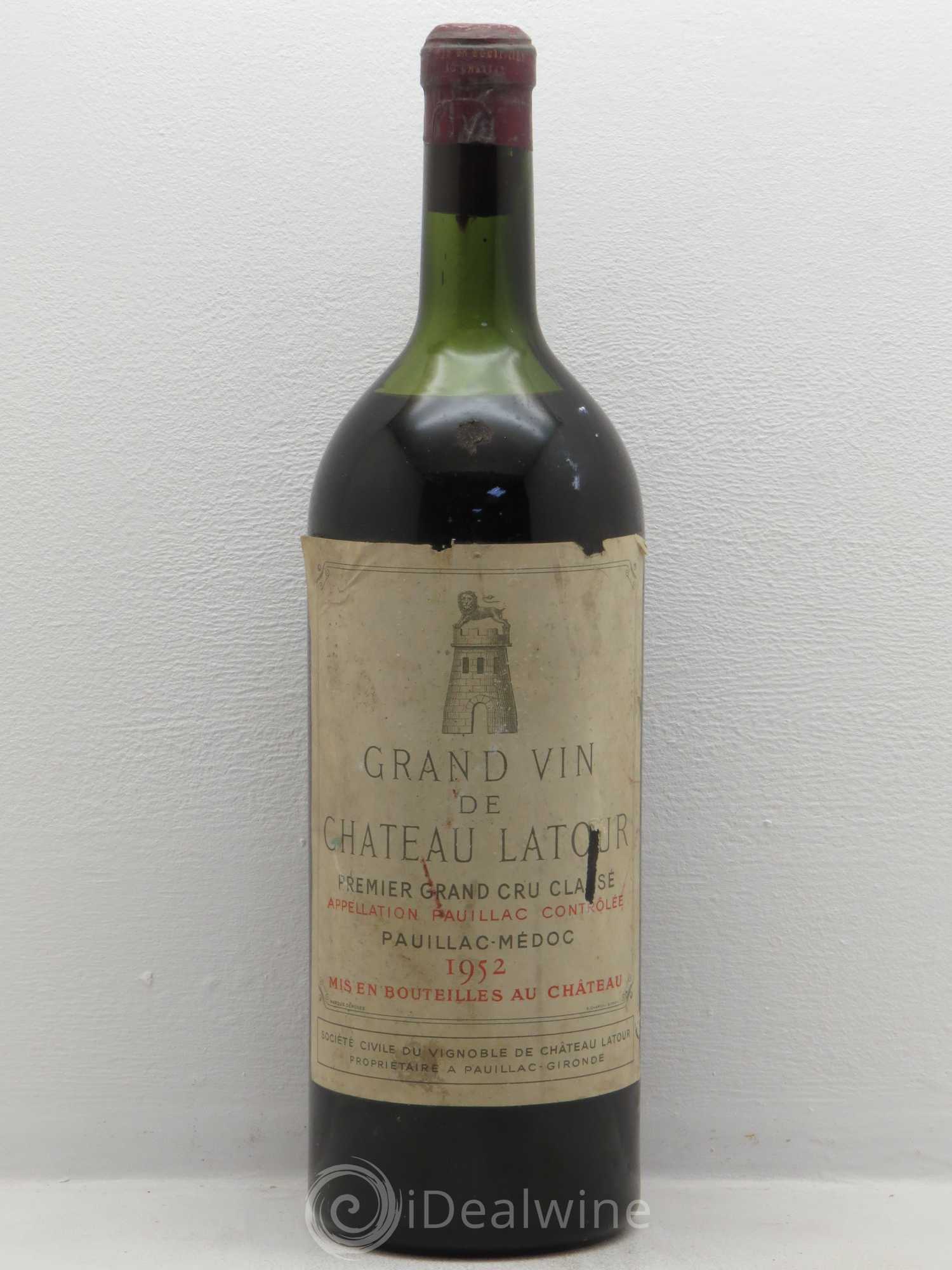 Château Latour 1er Grand Cru Classé 1952 - Lot de 1 magnum - 0