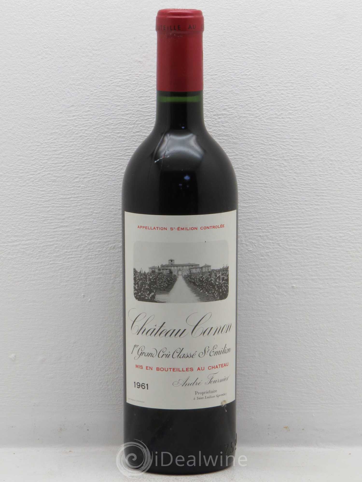 Château Canon 1er Grand Cru Classé B 1961 - Lot de 1 bouteille - 0