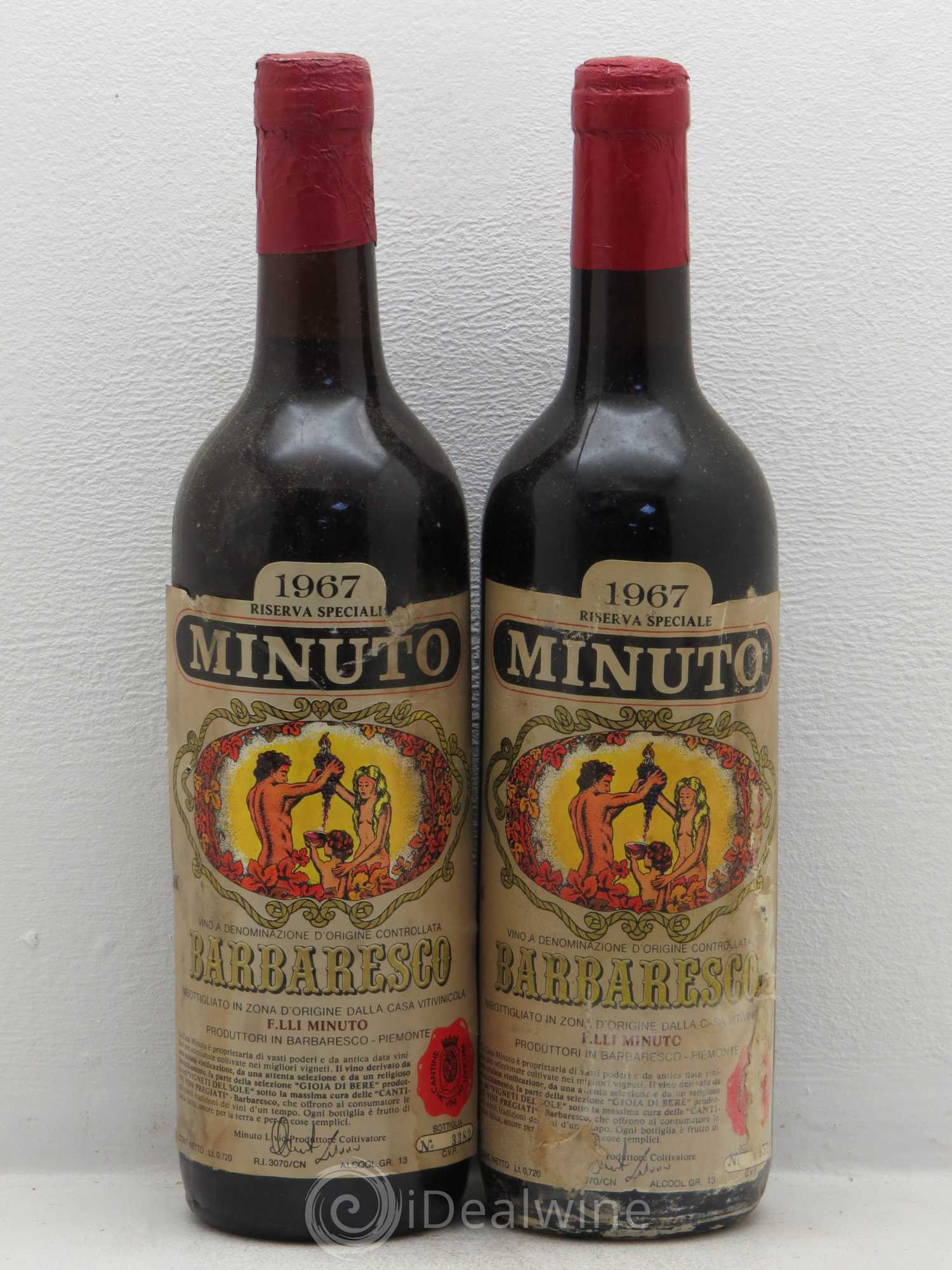 Barbaresco DOCG Minuto reserve speciale 1967 - Posten von 2 Flaschen - 0