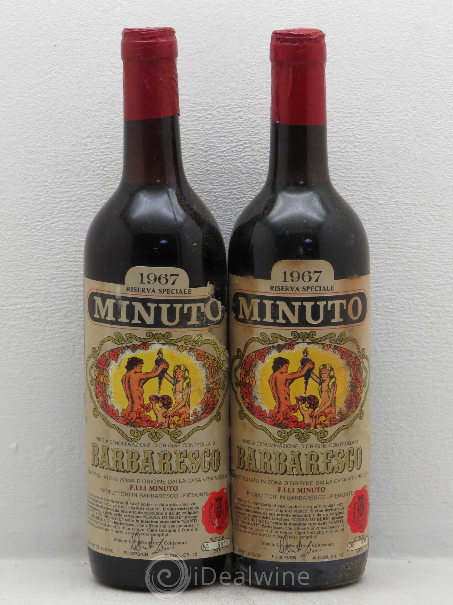 Barbaresco DOCG Minuto reserve speciale 1967 - Posten von 2 Flaschen - 0