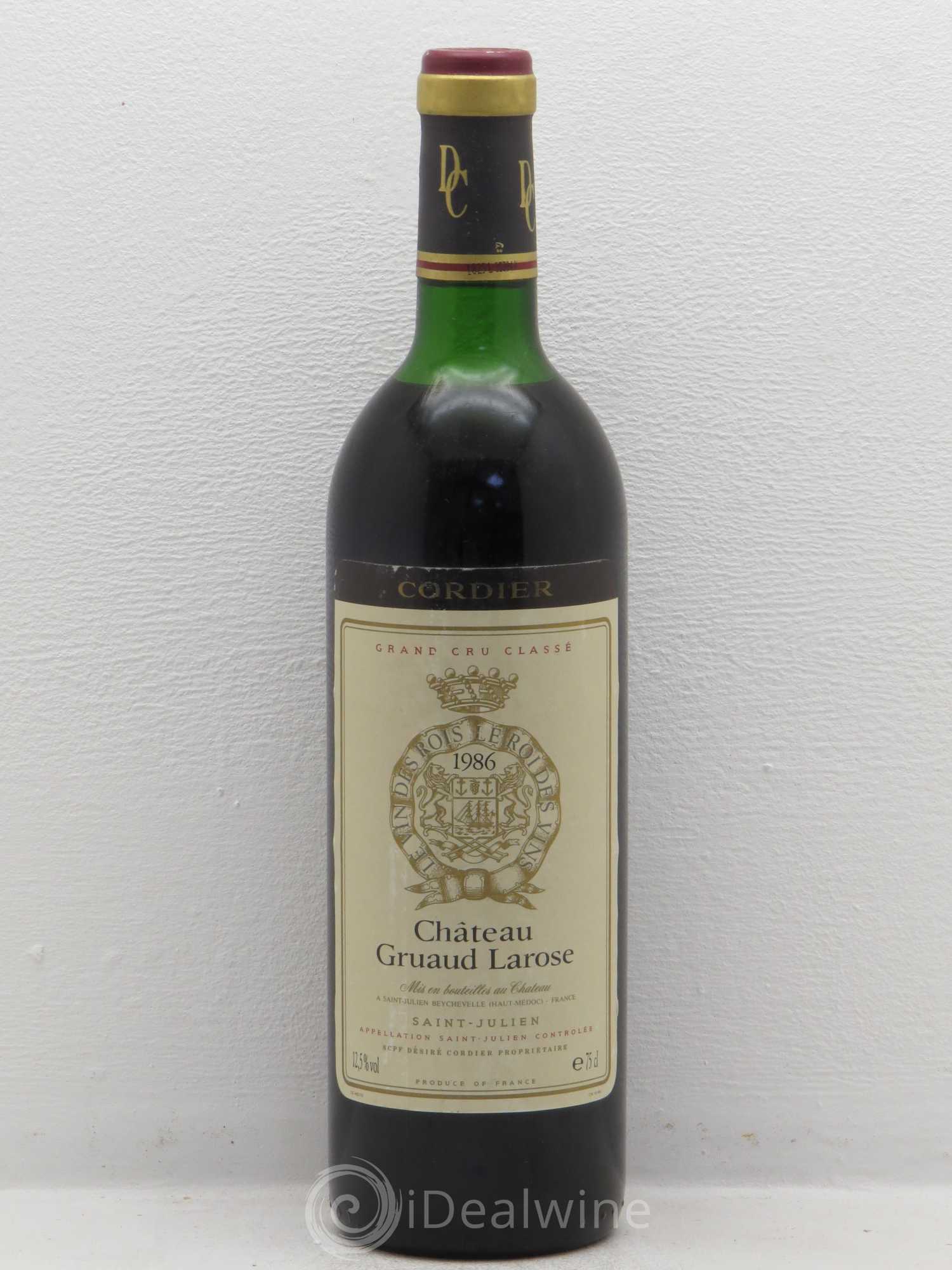 Château Gruaud Larose 2ème Grand Cru Classé 1986 - Lot de 1 bouteille - 0