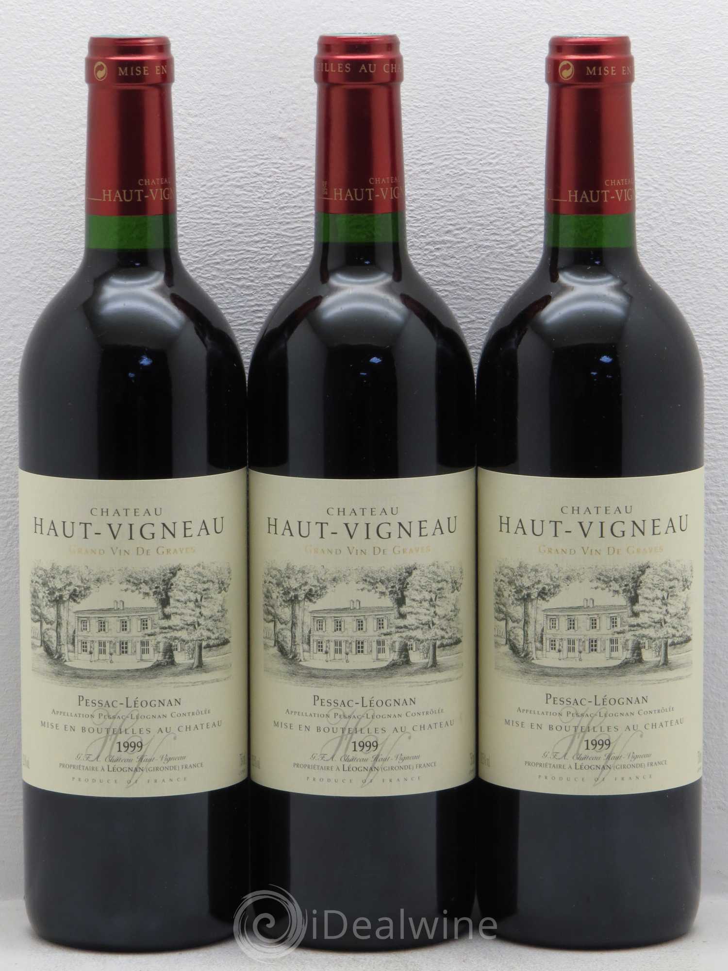 Bordeaux Haut Vigneau Pessac-Léognan 1999 - Posten von 3 Flaschen - 0