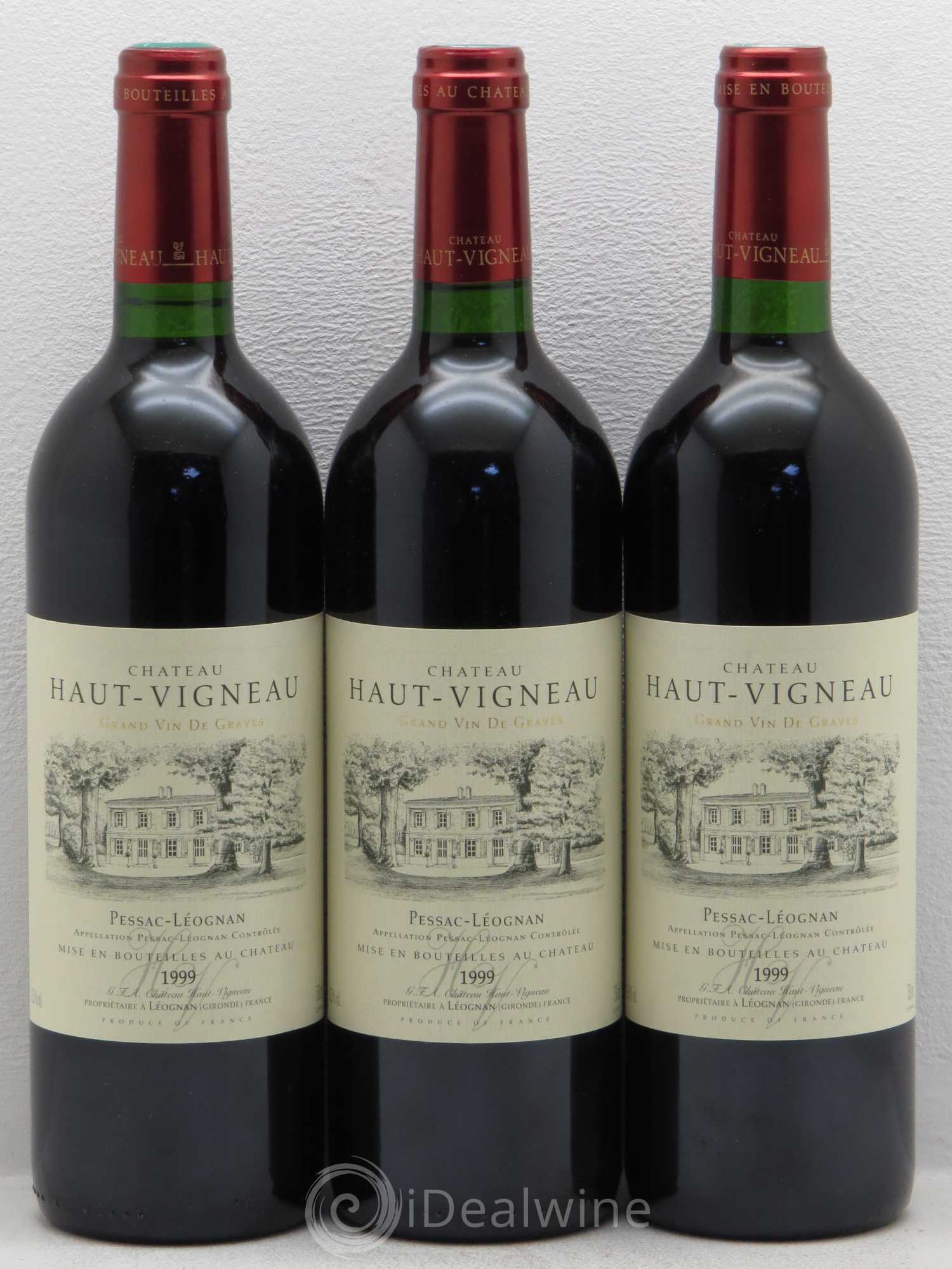 Bordeaux Haut Vigneau Pessac-Léognan 1999 - Posten von 3 Flaschen - 0