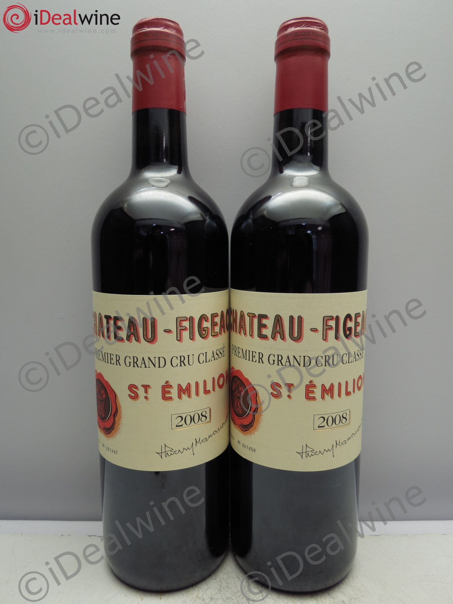 Château Figeac 1er Grand Cru Classé A 2008 - Lot de 2 bouteilles - 0