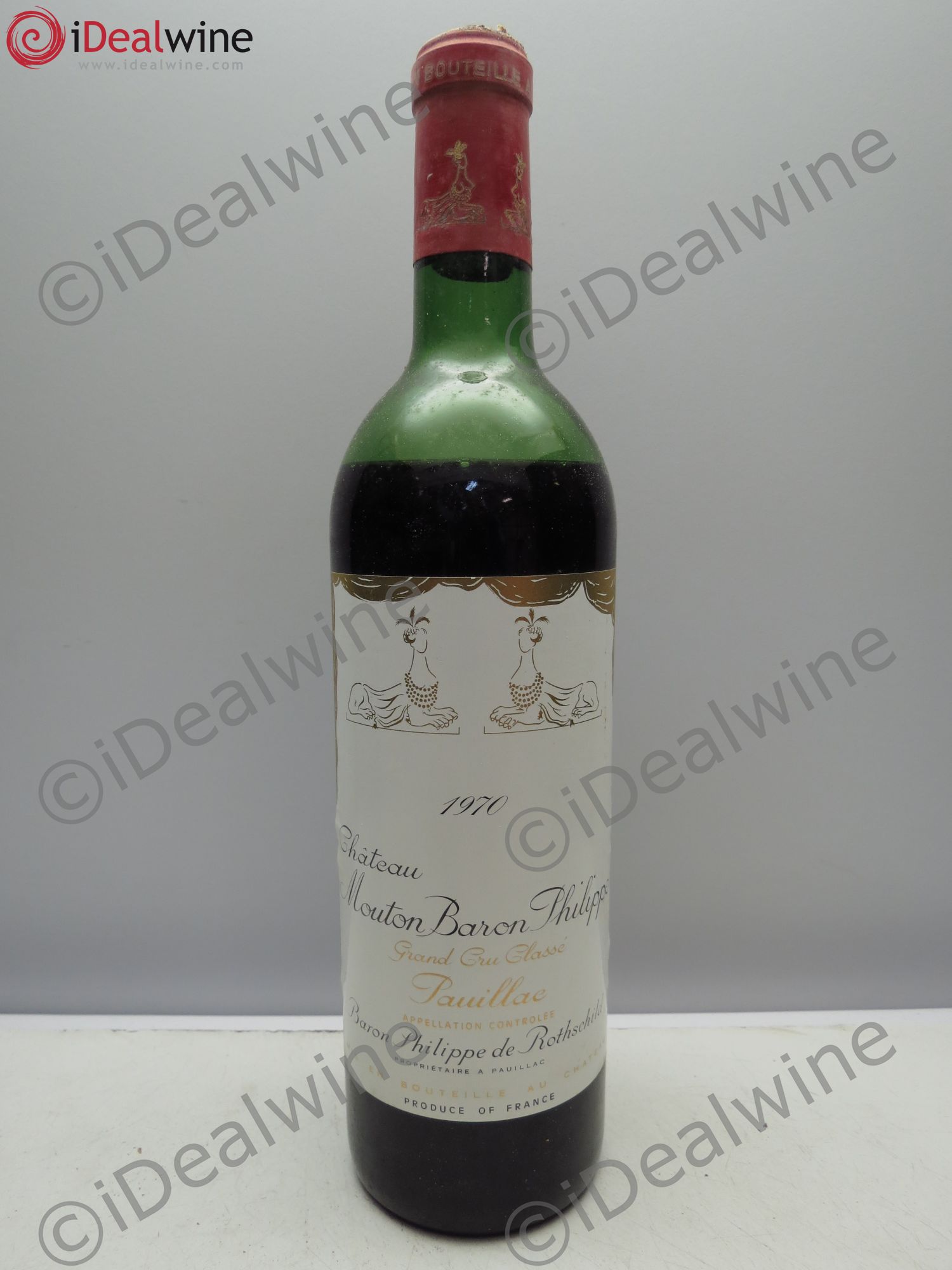 Château d' Armailhac - Mouton Baron(ne) Philippe 5ème Grand Cru Classé 1970 - Lot de 12 bouteilles - 0