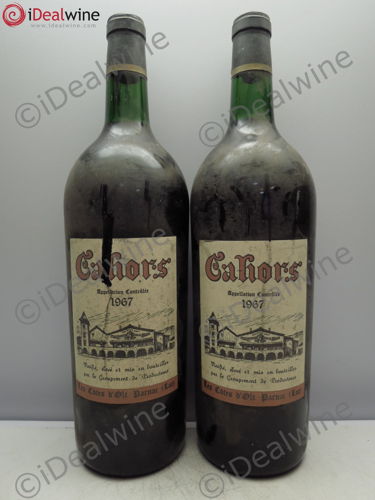 Cahors Les Côtes d'Olt Parnac 1967 - Posten von 2 Magnum - 0