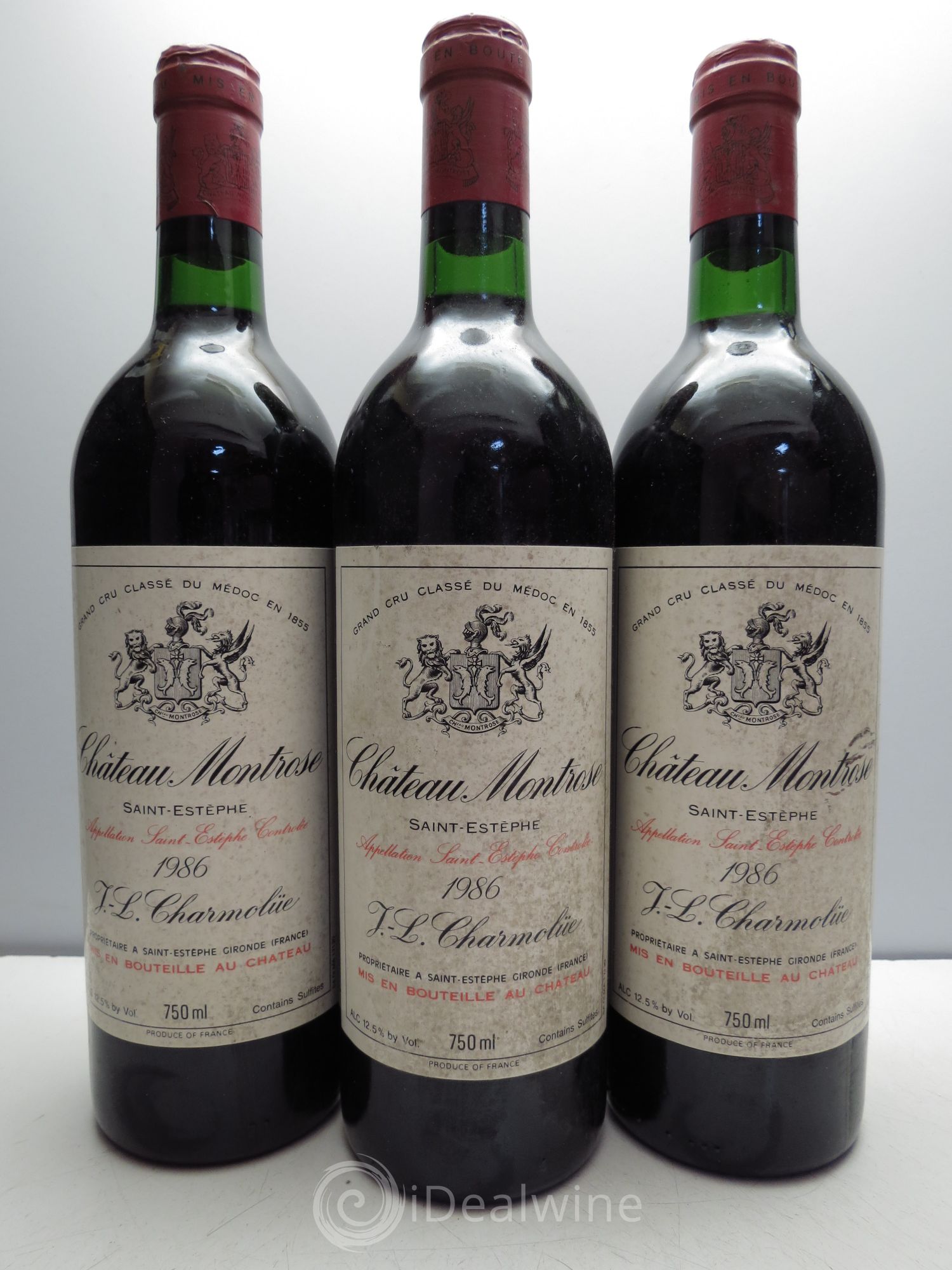 Château Montrose 2ème Grand Cru Classé 1986 - Lot de 3 bouteilles - 0