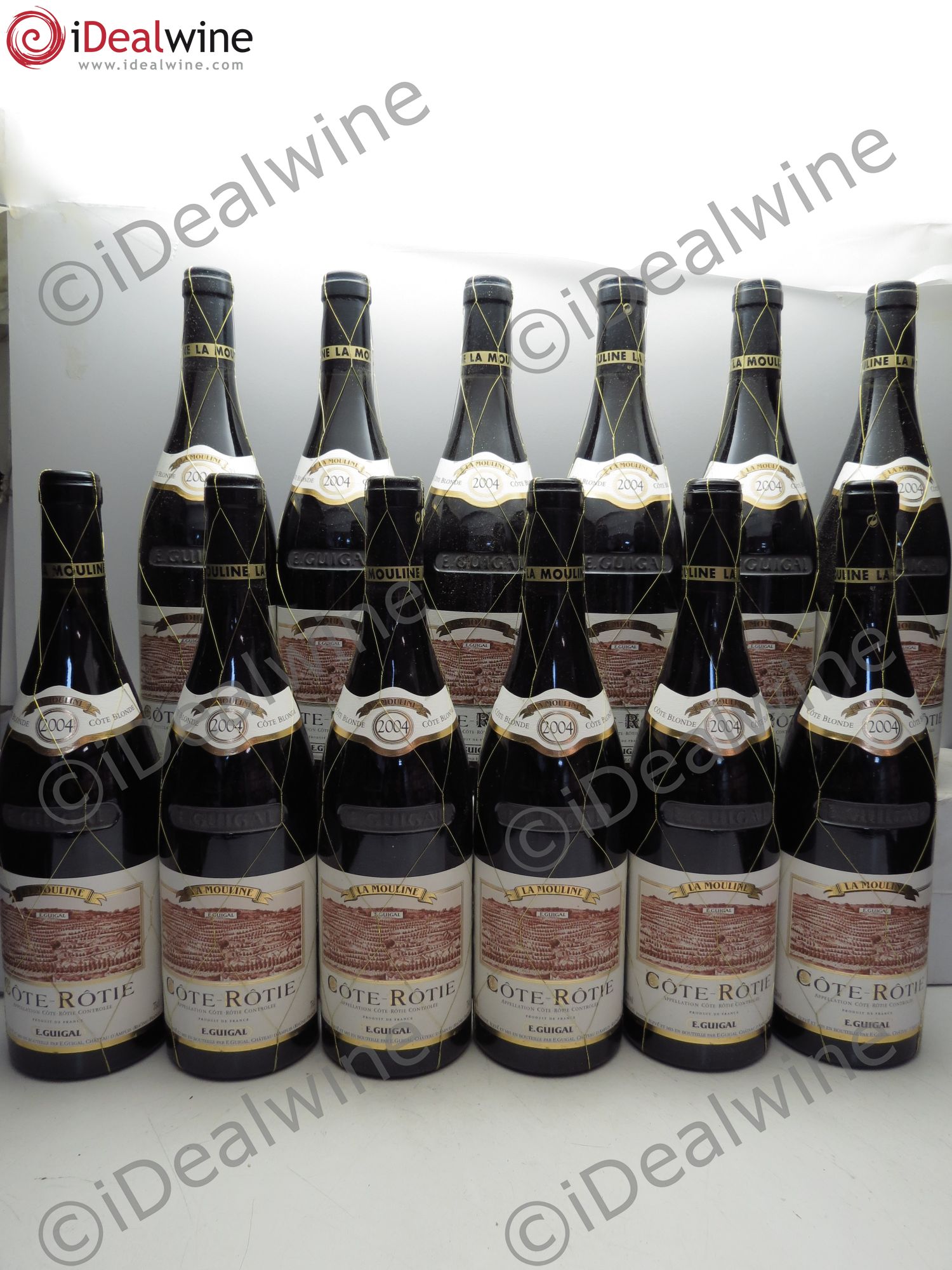 Côte-Rôtie La Mouline Guigal (Cb sans couvercle) 2004 - Lot de 12 bouteilles - 0