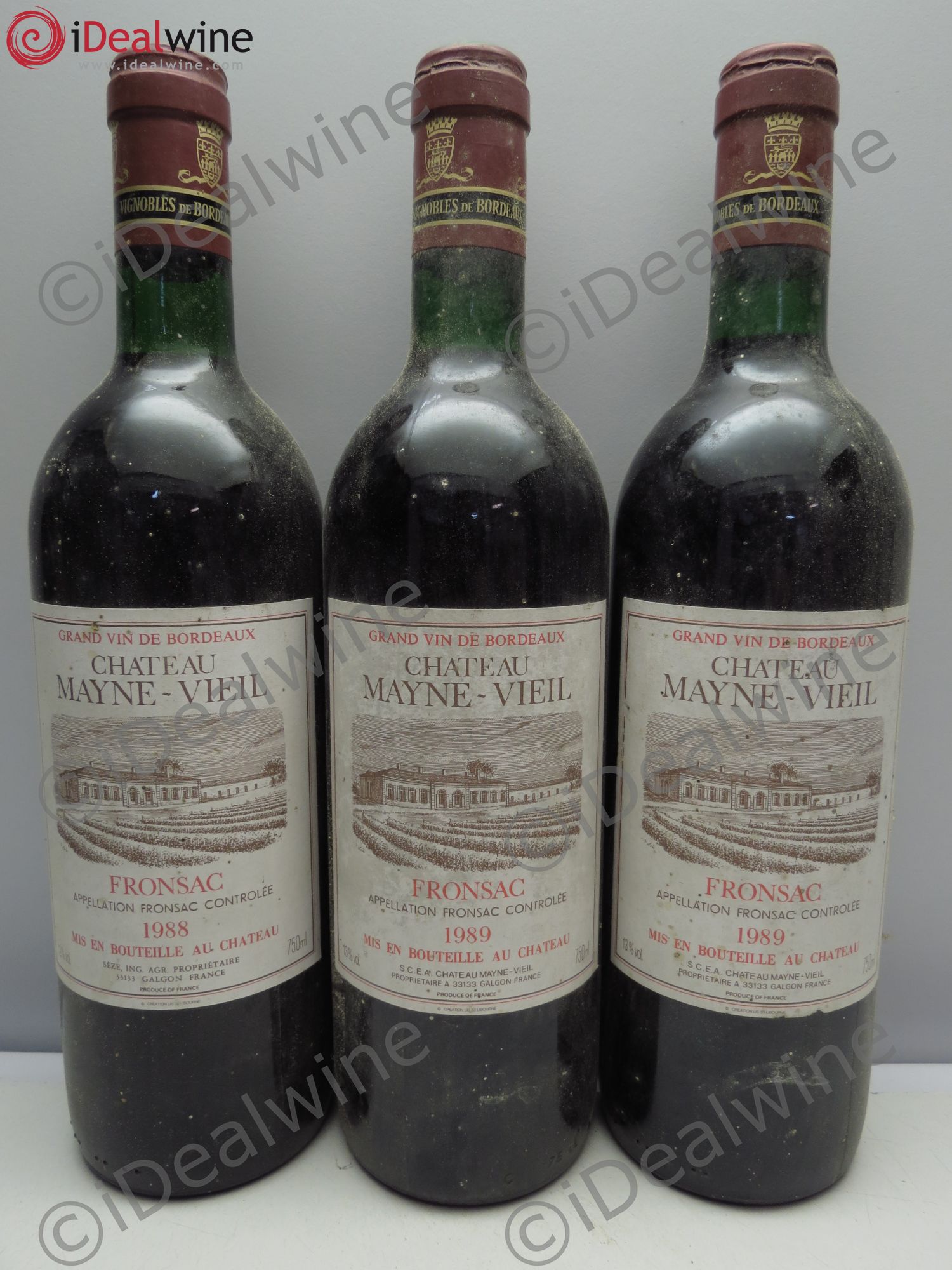 Fronsac Château Mayne Vieil (sans prix de reserve/no reserve) 1988 - Posten von 3 Flaschen - 0
