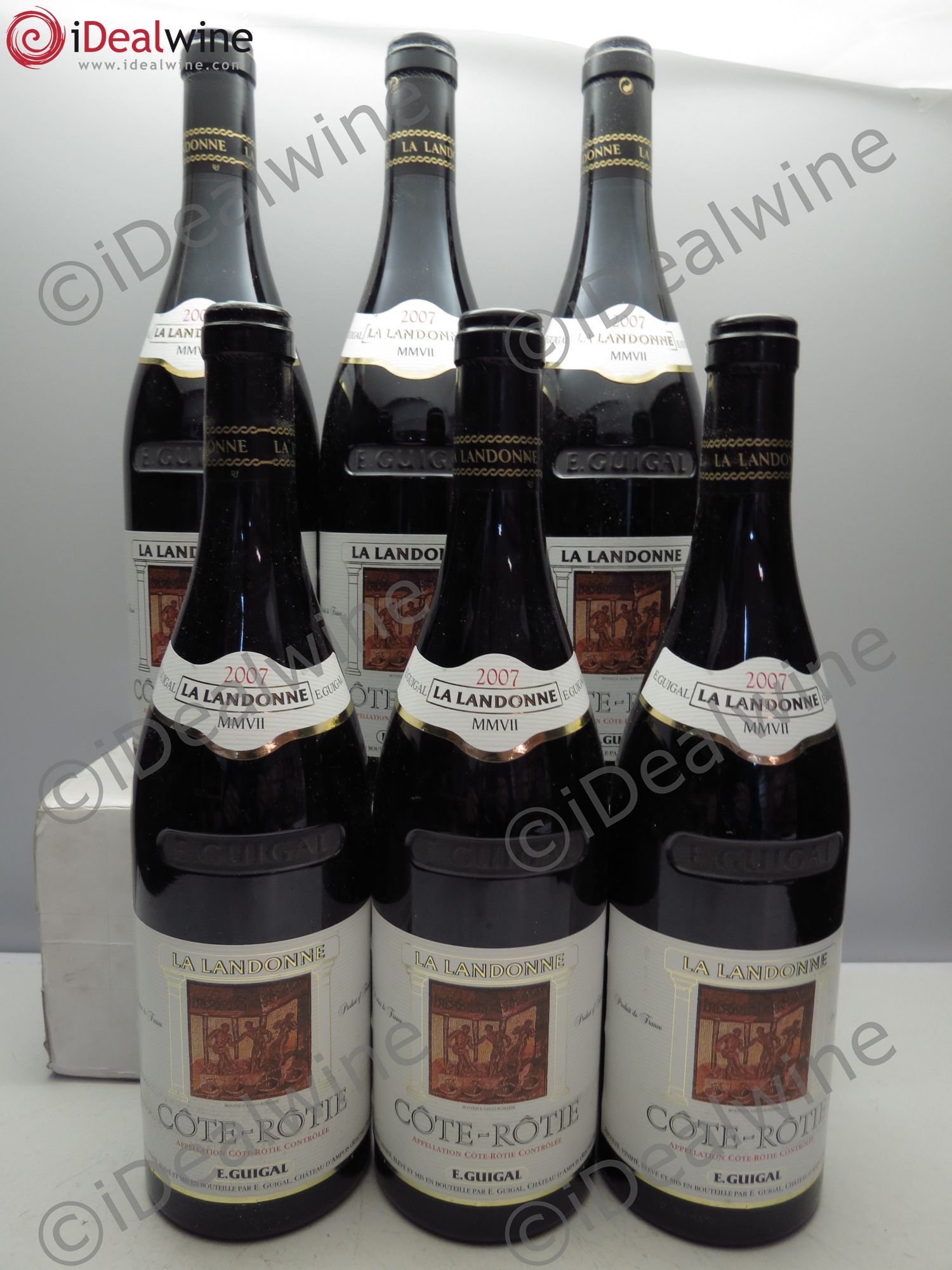 Côte-Rôtie La Landonne Guigal (Cb sans couvercle) 2007 - Lot de 6 bouteilles - 0
