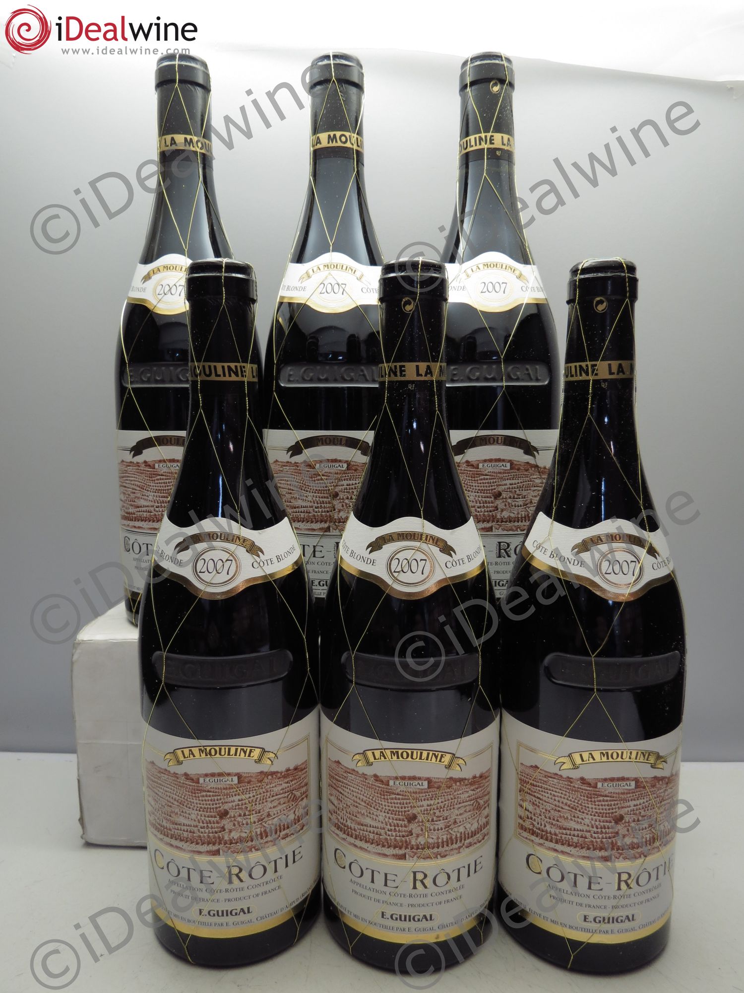 Côte-Rôtie La Mouline Guigal (Cb sans couvercle) 2007 - Lot de 6 bouteilles - 0