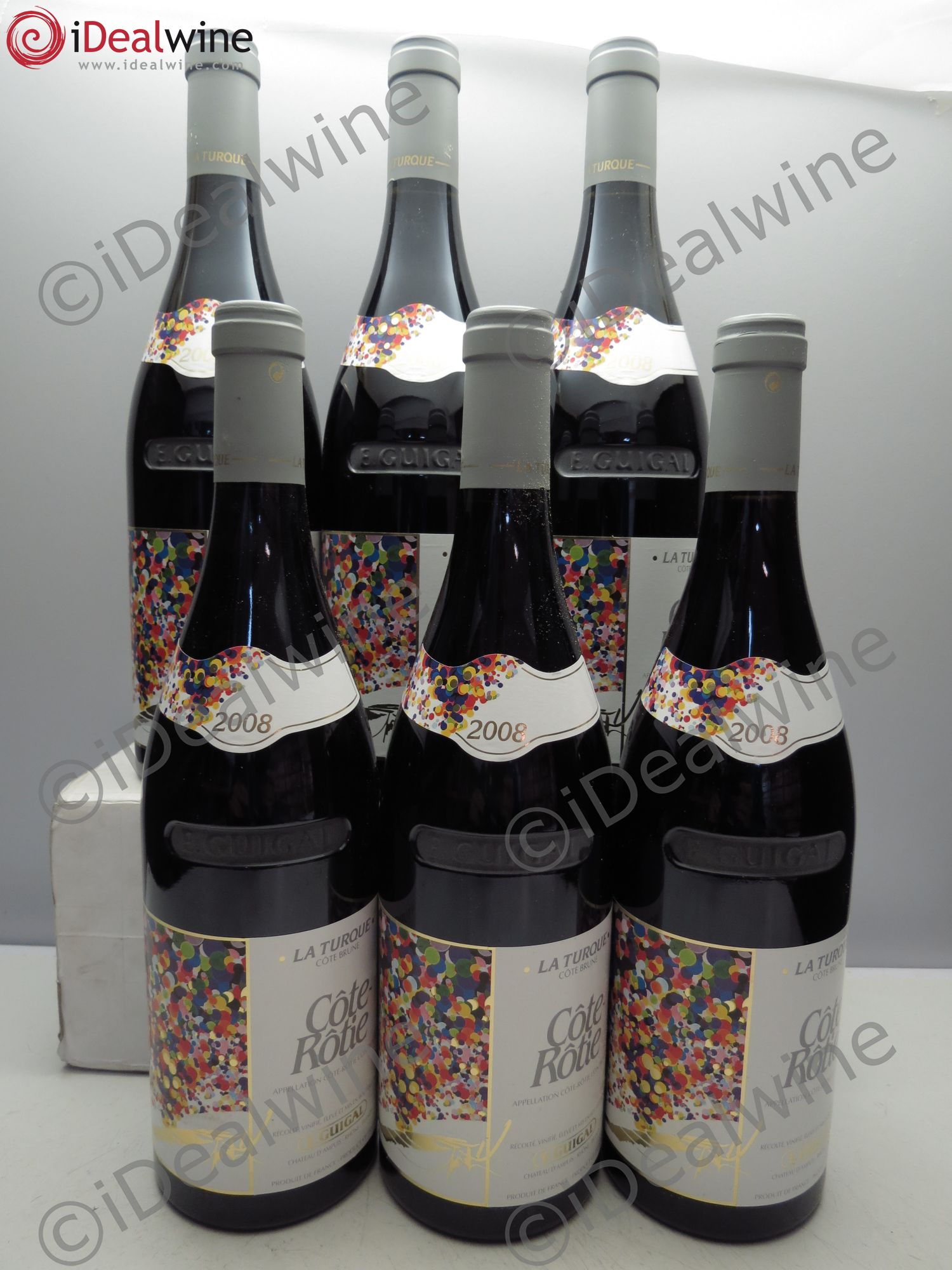 Côte-Rôtie La Turque Guigal 2008 - Lot de 6 bouteilles - 0