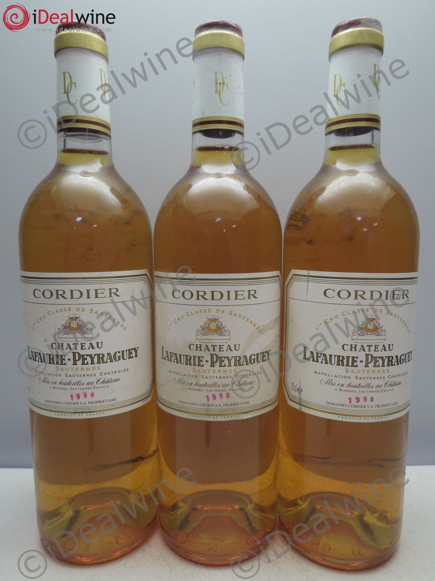 Château Lafaurie-Peyraguey 1er Grand Cru Classé 1998 - Lotto di 3 bottiglie - 0