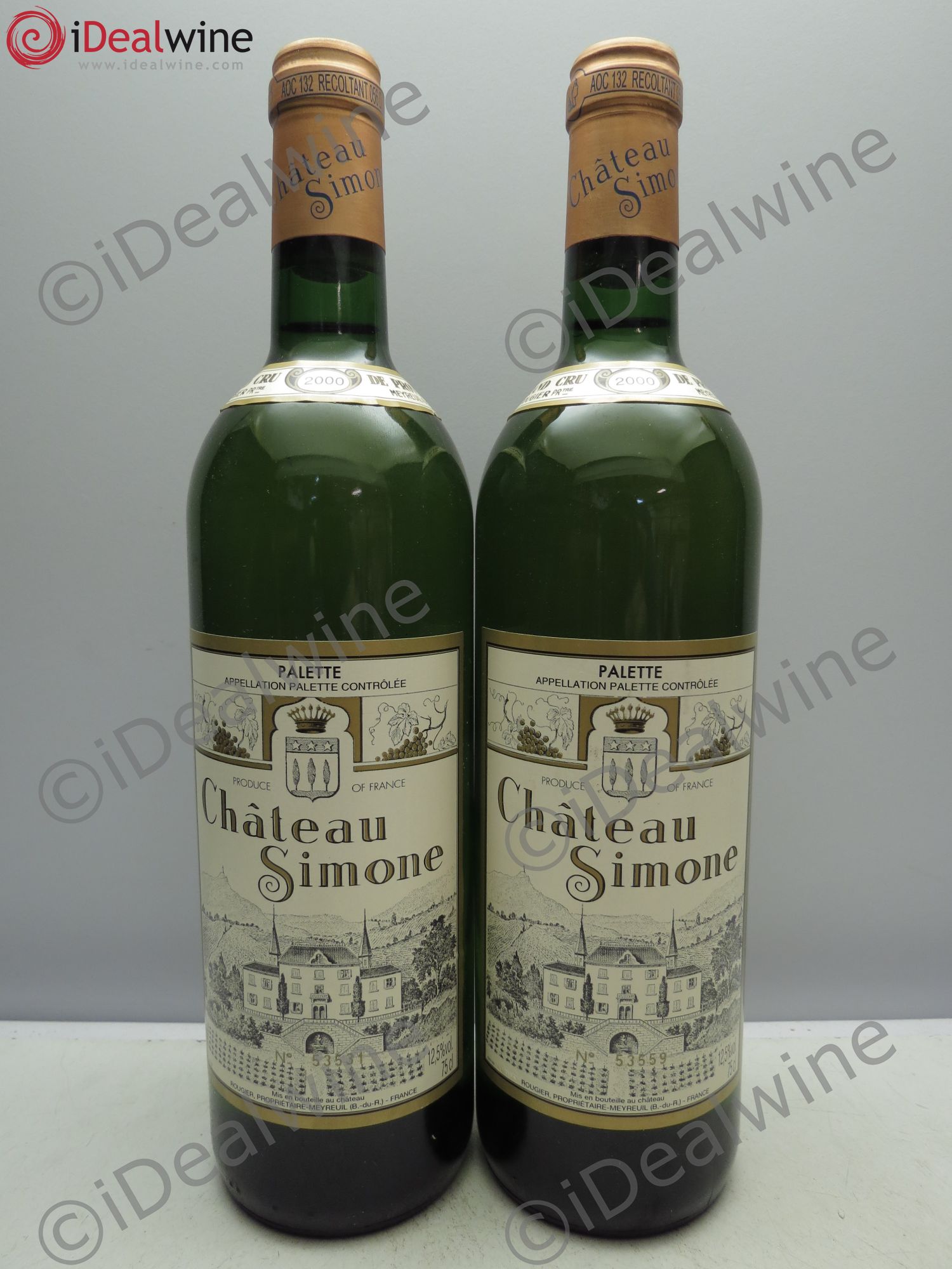 Palette Château Simone Famille Rougier 2000 - Lot de 2 bouteilles - 0