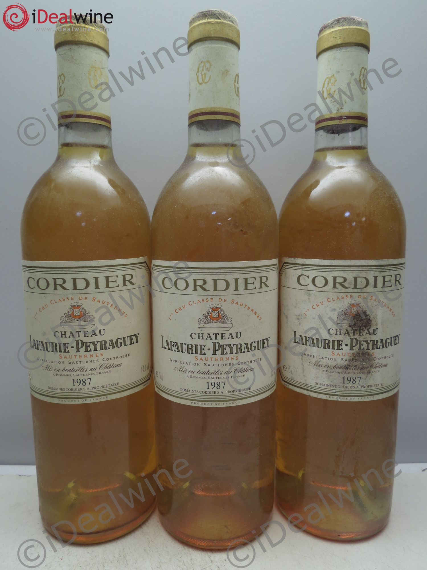 Château Lafaurie-Peyraguey 1er Grand Cru Classé 1987 - Lotto di 3 bottiglie - 0
