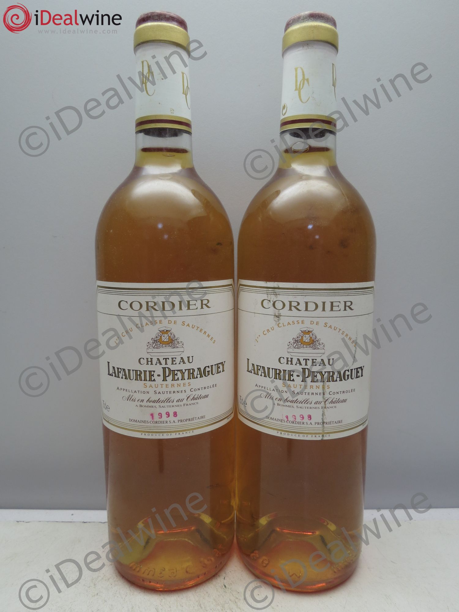 Château Lafaurie-Peyraguey 1er Grand Cru Classé 1998 - Lotto di 2 bottiglie - 0