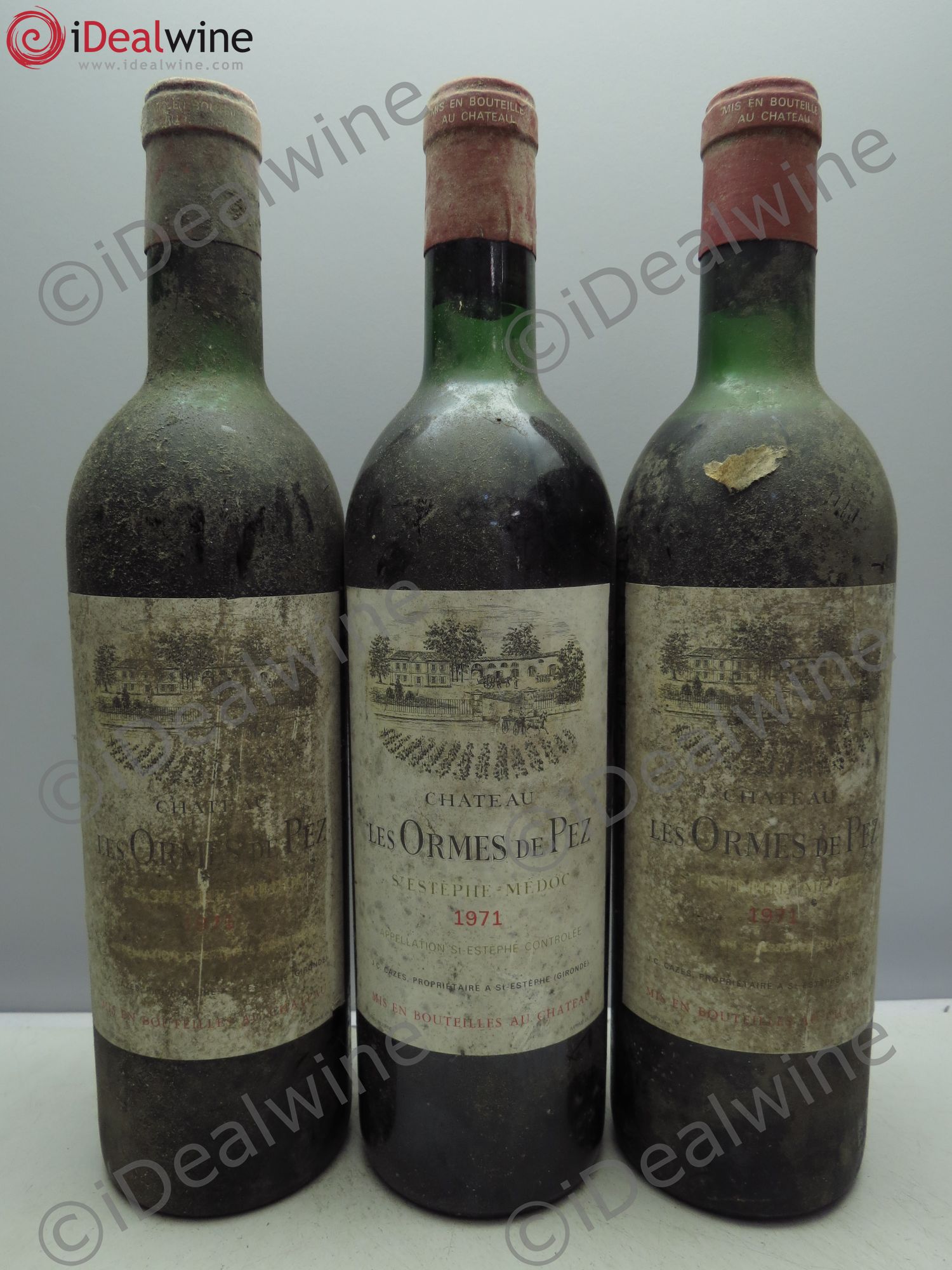 Château les Ormes de Pez 1971 - Lot de 3 bouteilles - 0