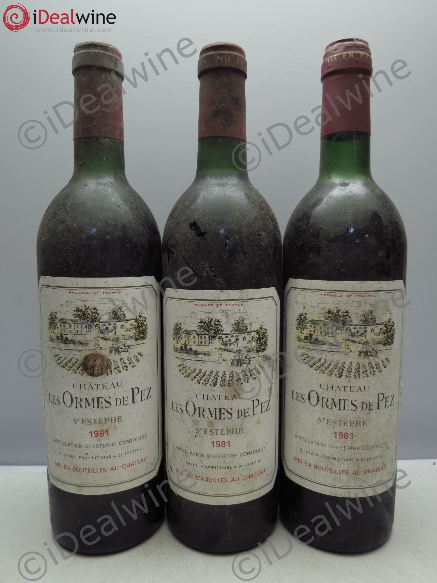 Château les Ormes de Pez 1981 - Lot de 3 bouteilles - 0