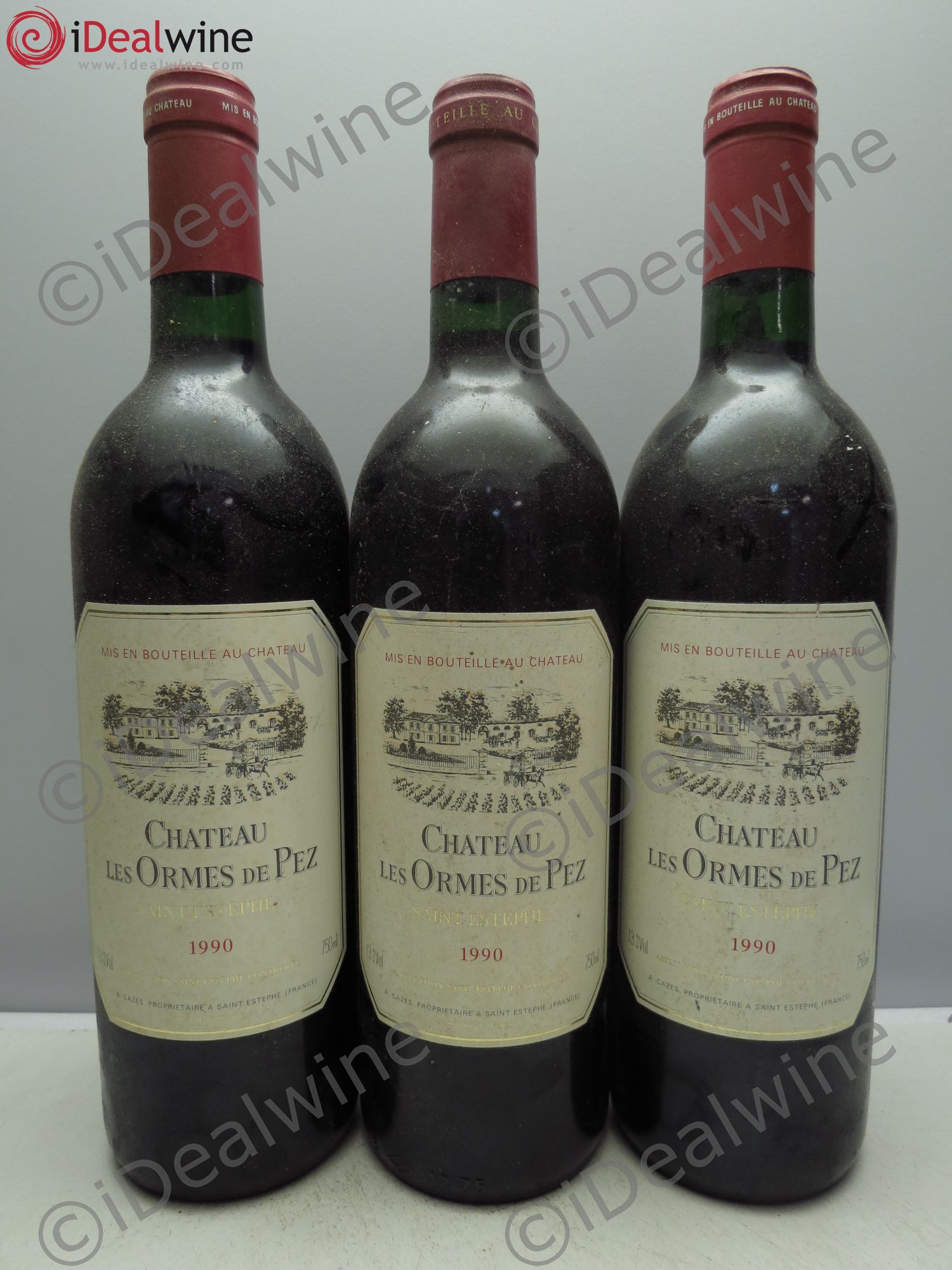 Château les Ormes de Pez 1990 - Lot de 3 bouteilles - 0