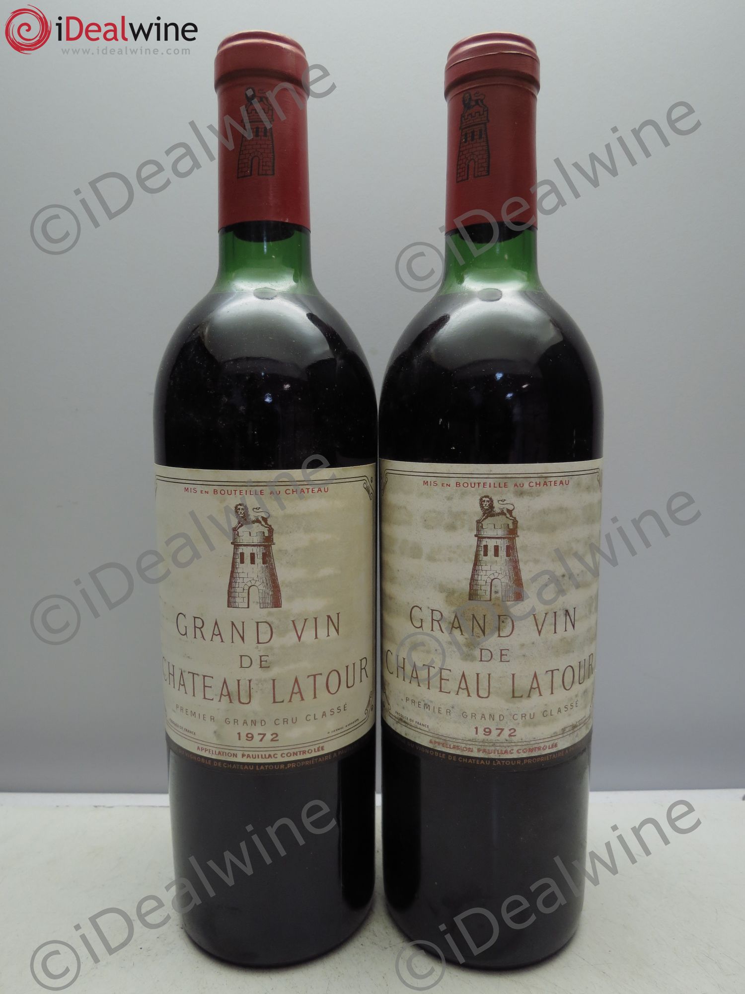 Château Latour 1er Grand Cru Classé 1972 - Lot de 2 bouteilles - 0
