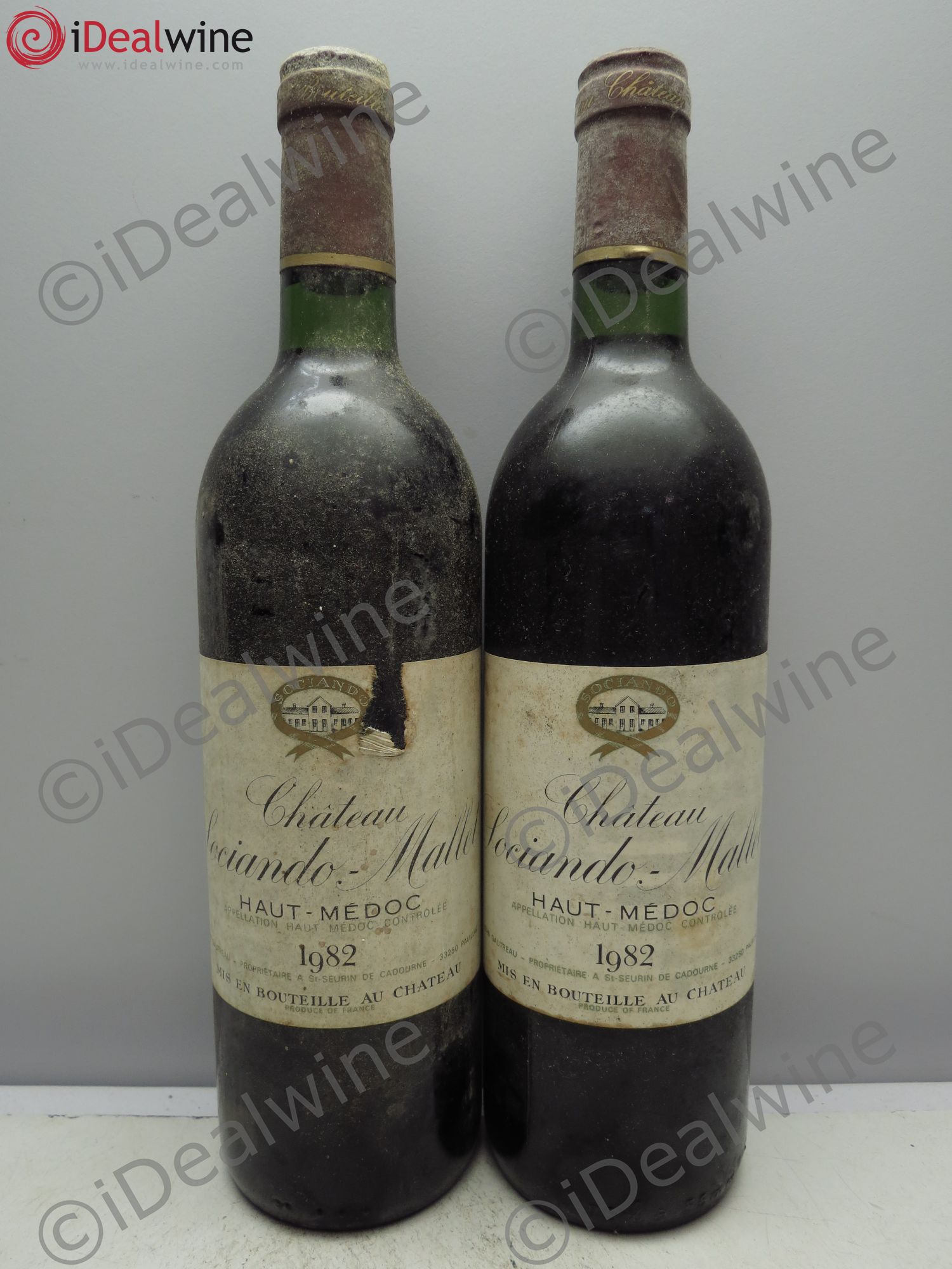 Château Sociando Mallet 1982 - Lot de 2 bouteilles - 0