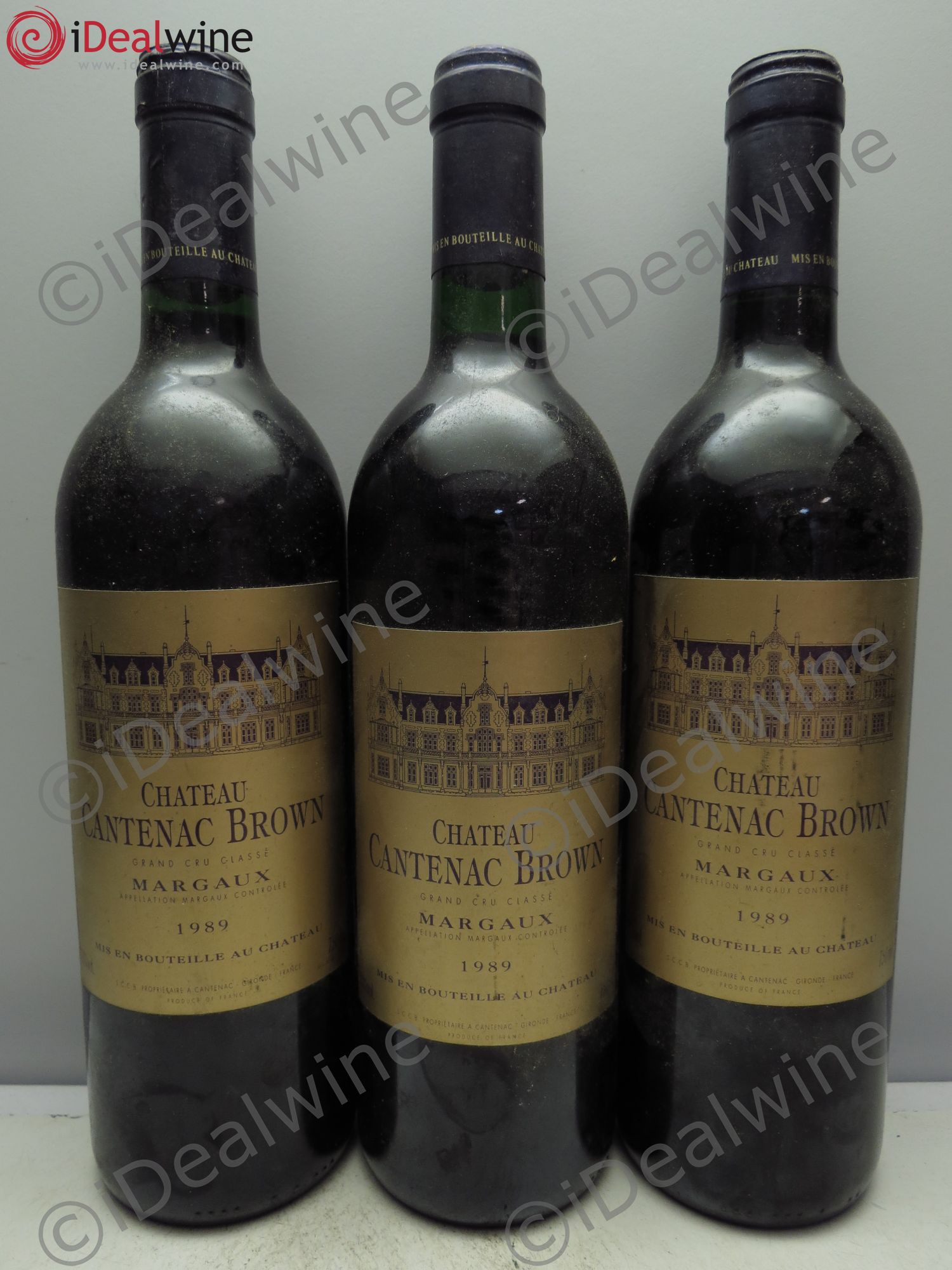Château Cantenac Brown 3ème Grand Cru Classé 1989 - Lot de 3 bouteilles - 0