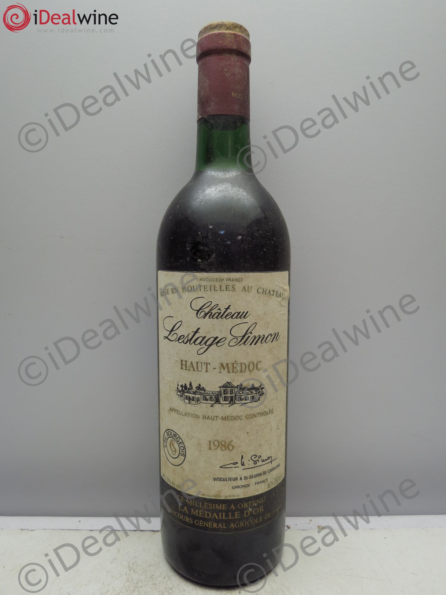 Château Lestage Simon Cru Bourgeois 1986 - Lot de 1 bouteille - 0