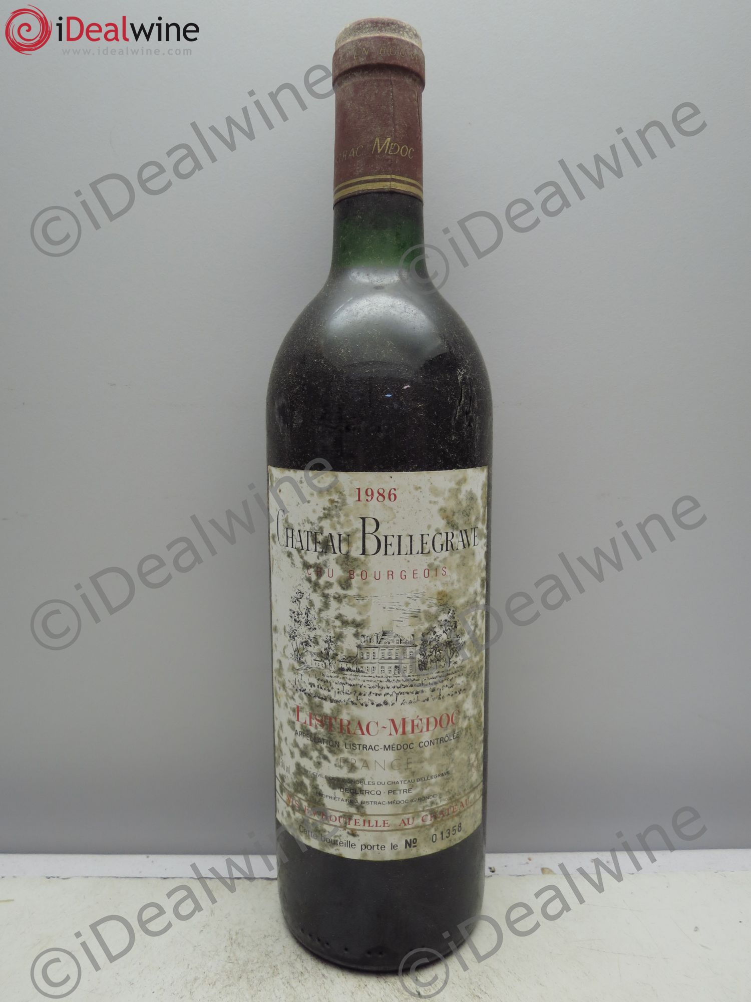 Bordeaux Château Bellegrave Listrac Médoc 1986 - Posten von 1 Flasche - 0
