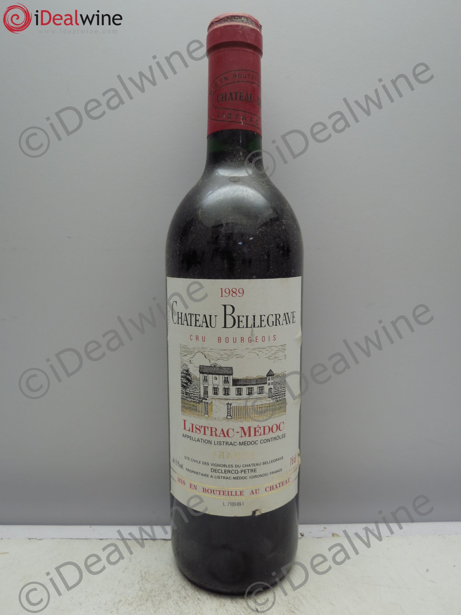 Bordeaux Château Bellegrave Listrac Médoc 1989 - Posten von 1 Flasche - 0