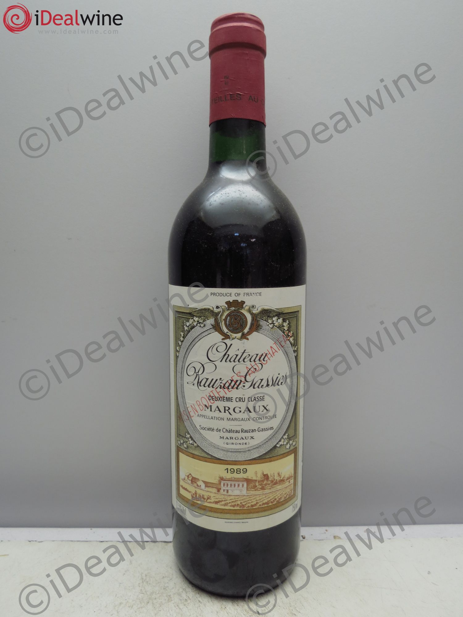 Château Rauzan-Gassies 2ème Grand Cru Classé 1989 - Lot de 1 bouteille - 0