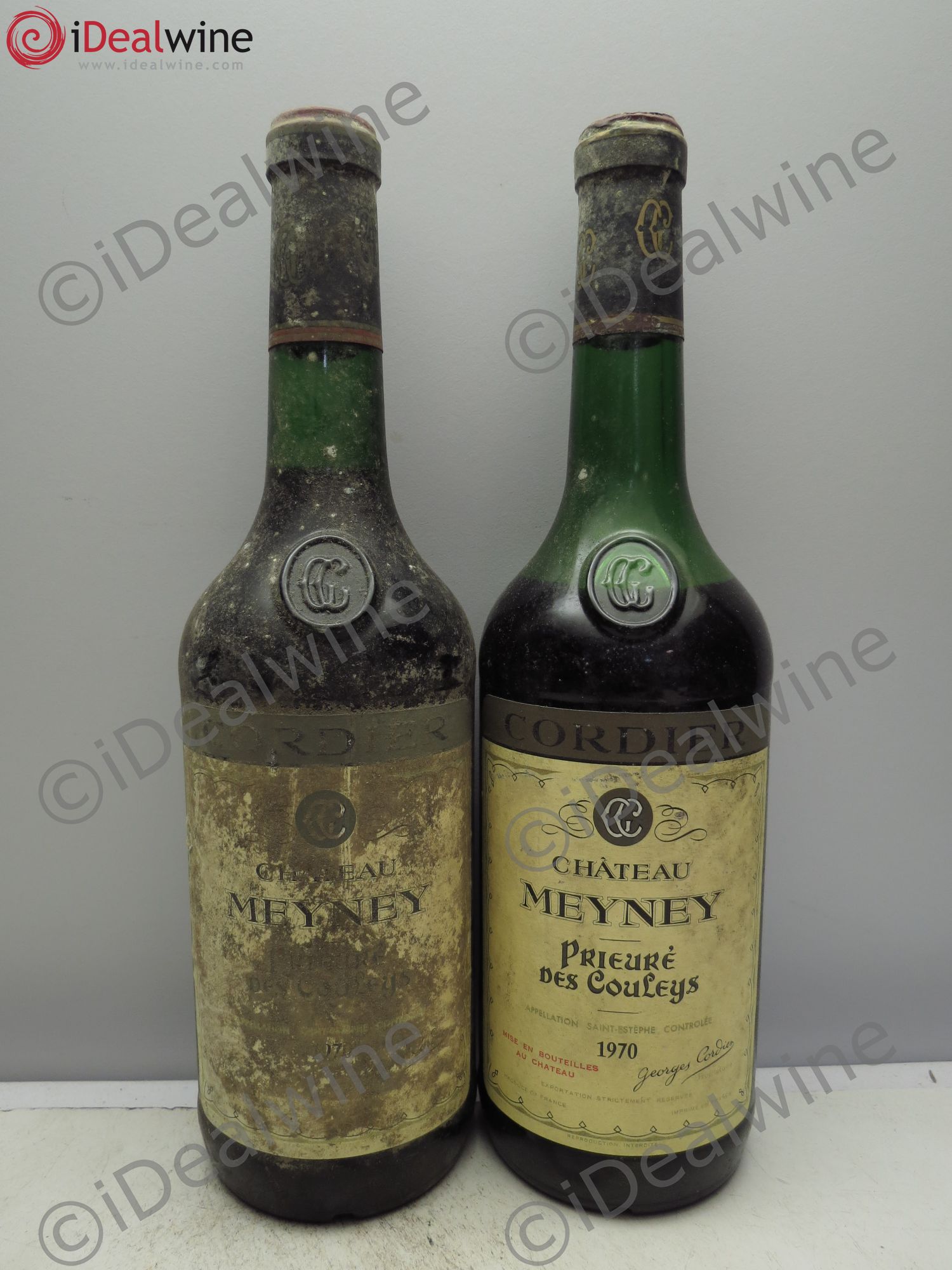 Château Meyney Prieuré des Couleys 1970 - Lot de 2 bouteilles - 0