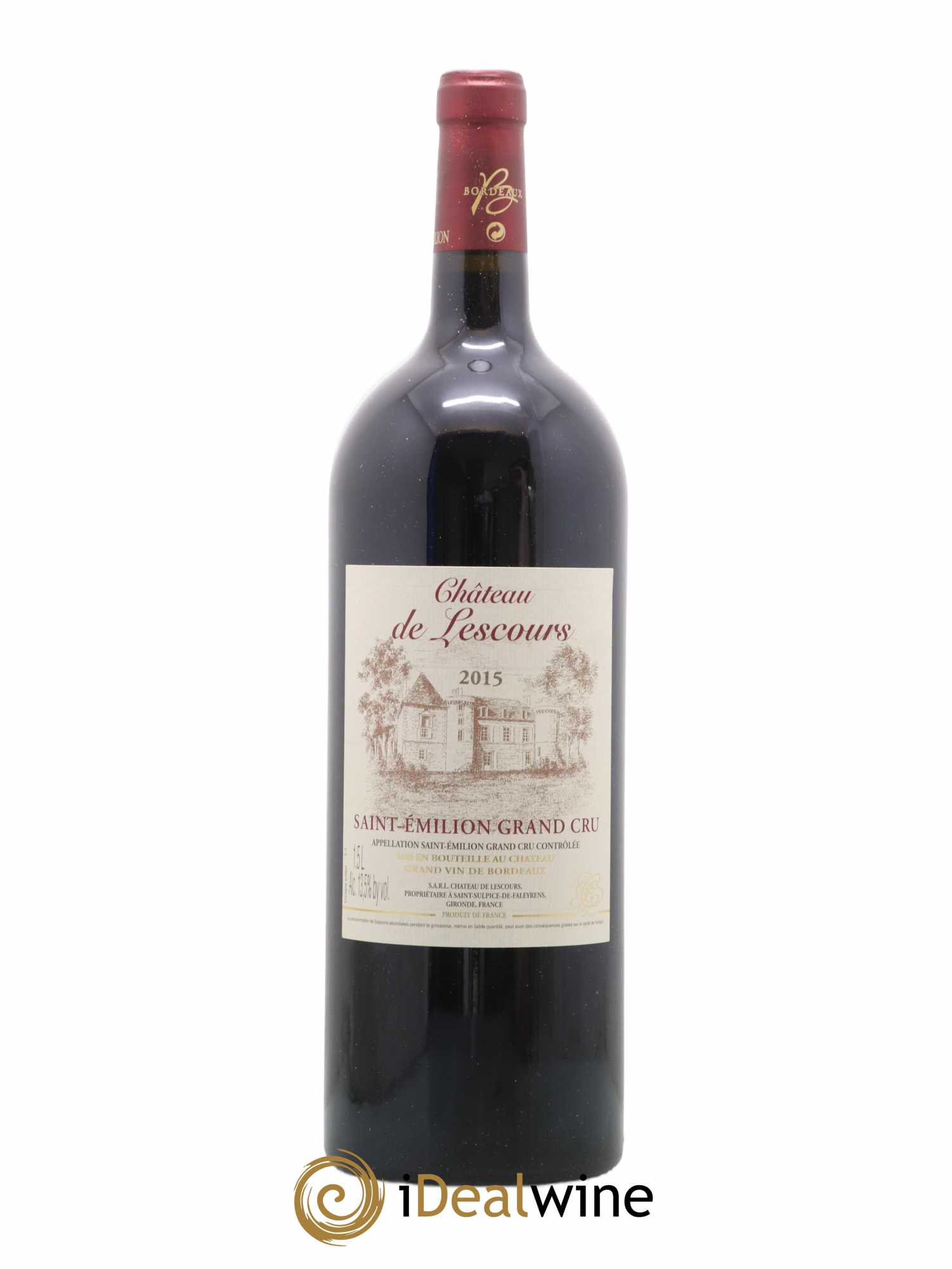 Saint-Émilion Grand Cru Château De Lescours 2015 - Lot de 1 magnum - 0