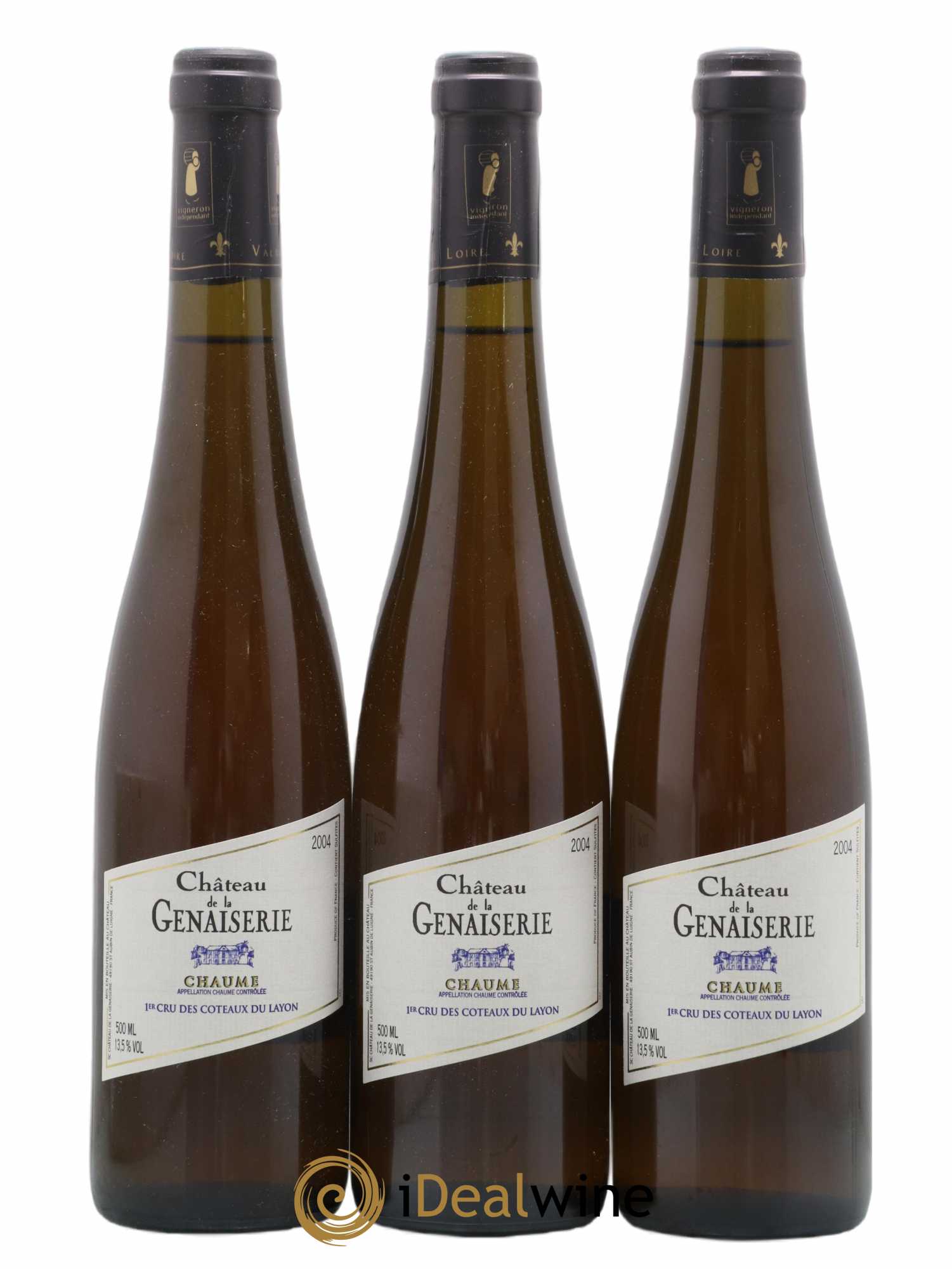 Coteaux du Layon 1er Cru Chaume Château de la Genaiserie 50cl 2004 - Lot de 3 bouteilles - 0