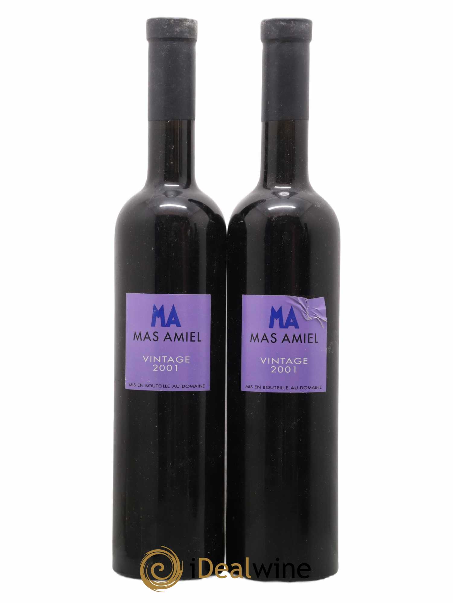 Maury Mas Amiel Vintage (sans prix de réserve) 2001 - Lot de 2 bouteilles - 0