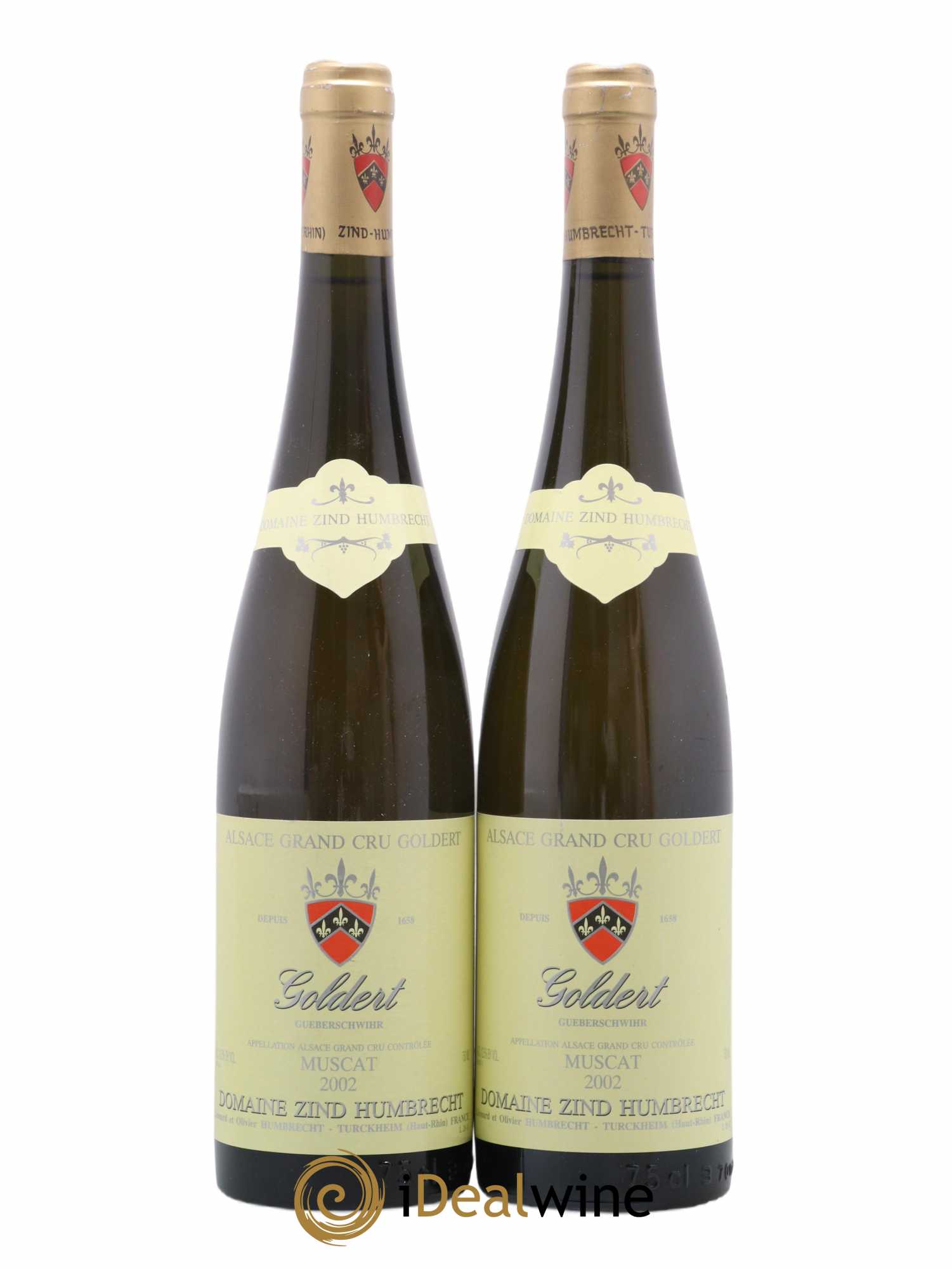Alsace Muscat Grand Cru Goldert Zind-Humbrecht (Domaine) 2002 - Lot de 2 bouteilles - 0