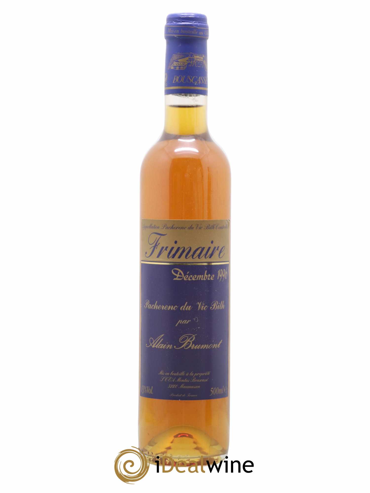 Pacherenc du Vic-Bilh Château Bouscassé Frimaire Alain Brumont 50cl 1996 - Lot of 1 bottle - 0