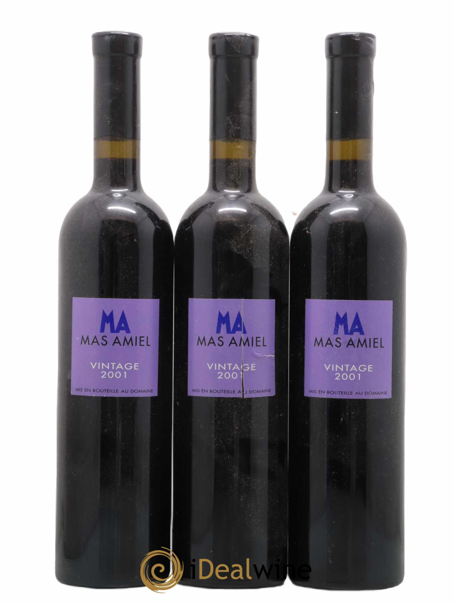 Maury Mas Amiel 2001 - Lot de 3 bouteilles - 0