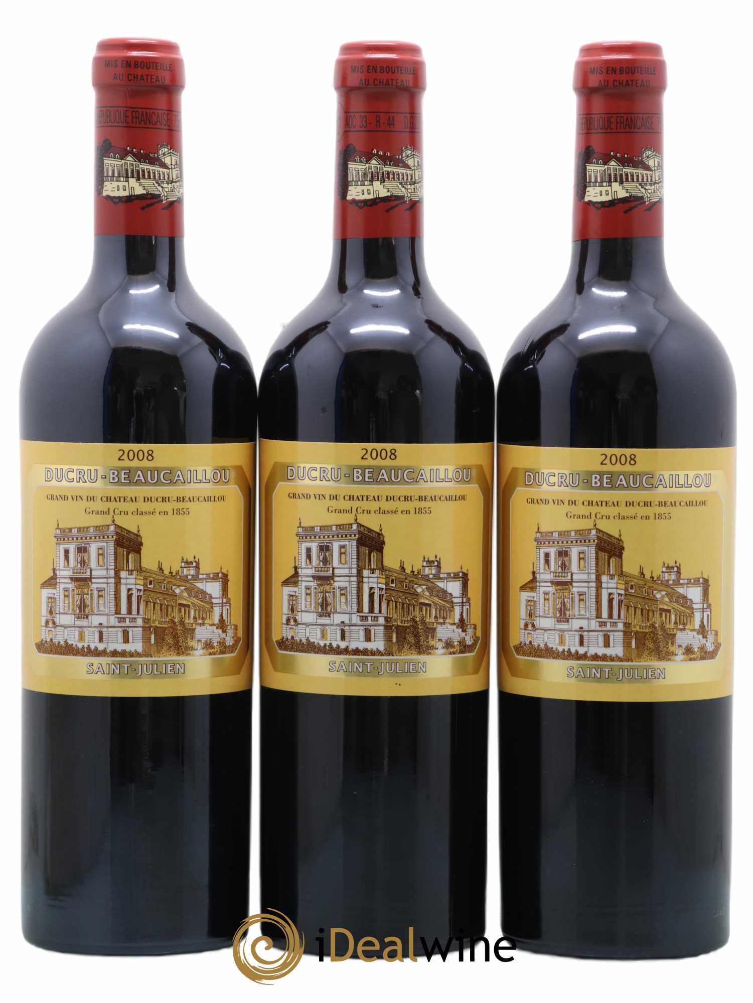 Château Ducru Beaucaillou 2ème Grand Cru Classé 2008 - Lot de 3 bouteilles - 0