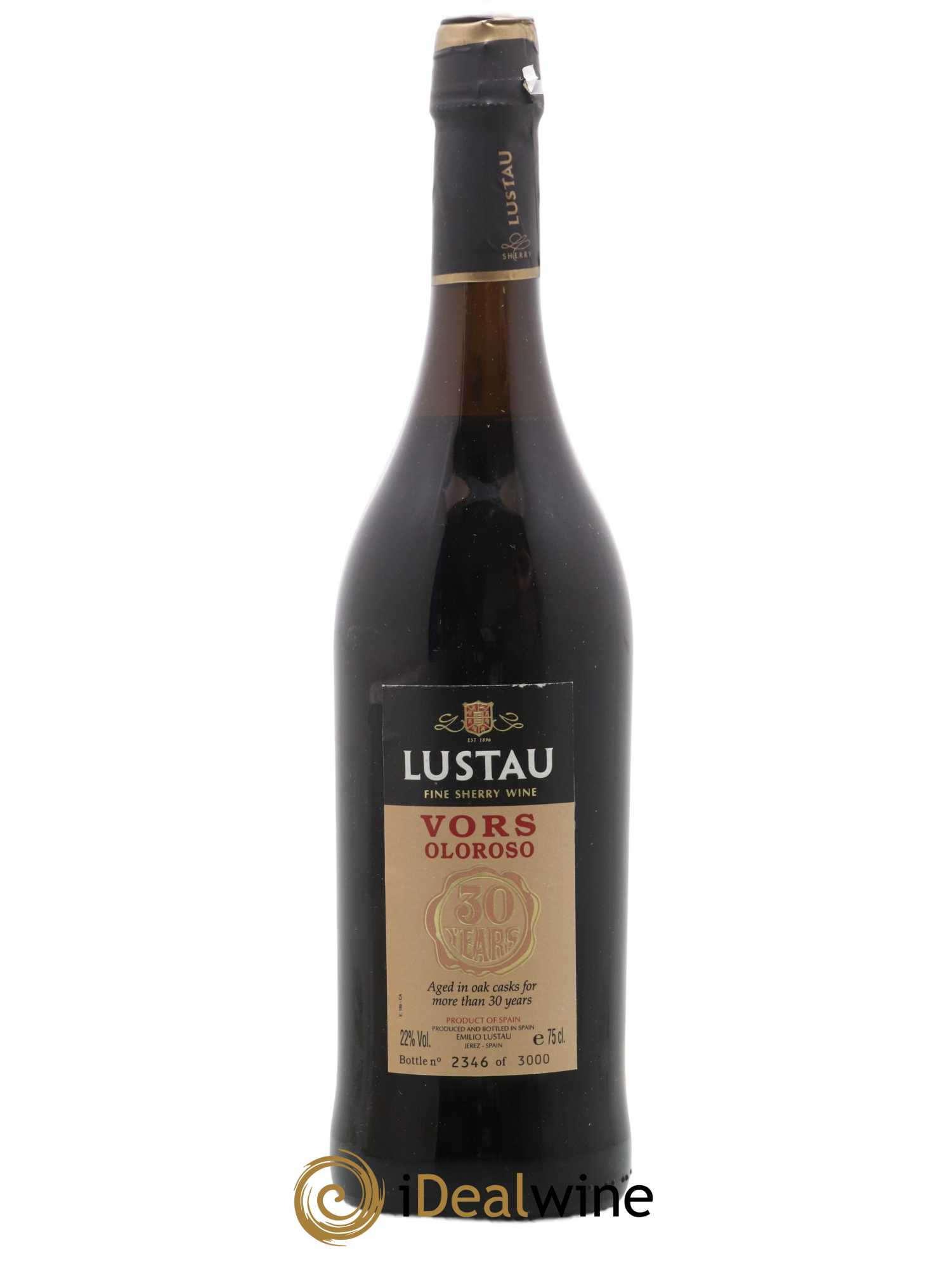Jerez (Xerez, Sherry) Vors Oloroso 30 ans Lustau - Lot de 1 bouteille - 0