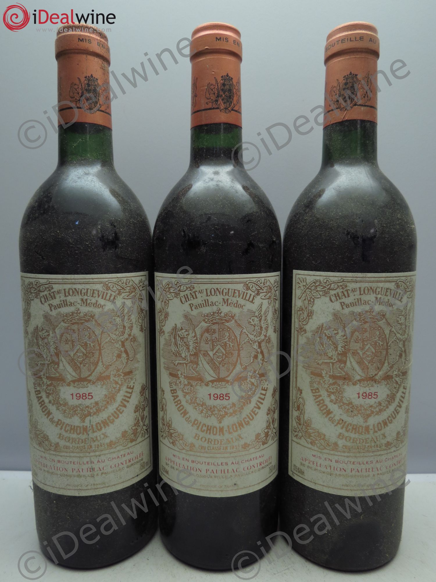 Pichon Longueville Baron 2ème Grand Cru Classé 1985 - Lot de 3 bouteilles - 0