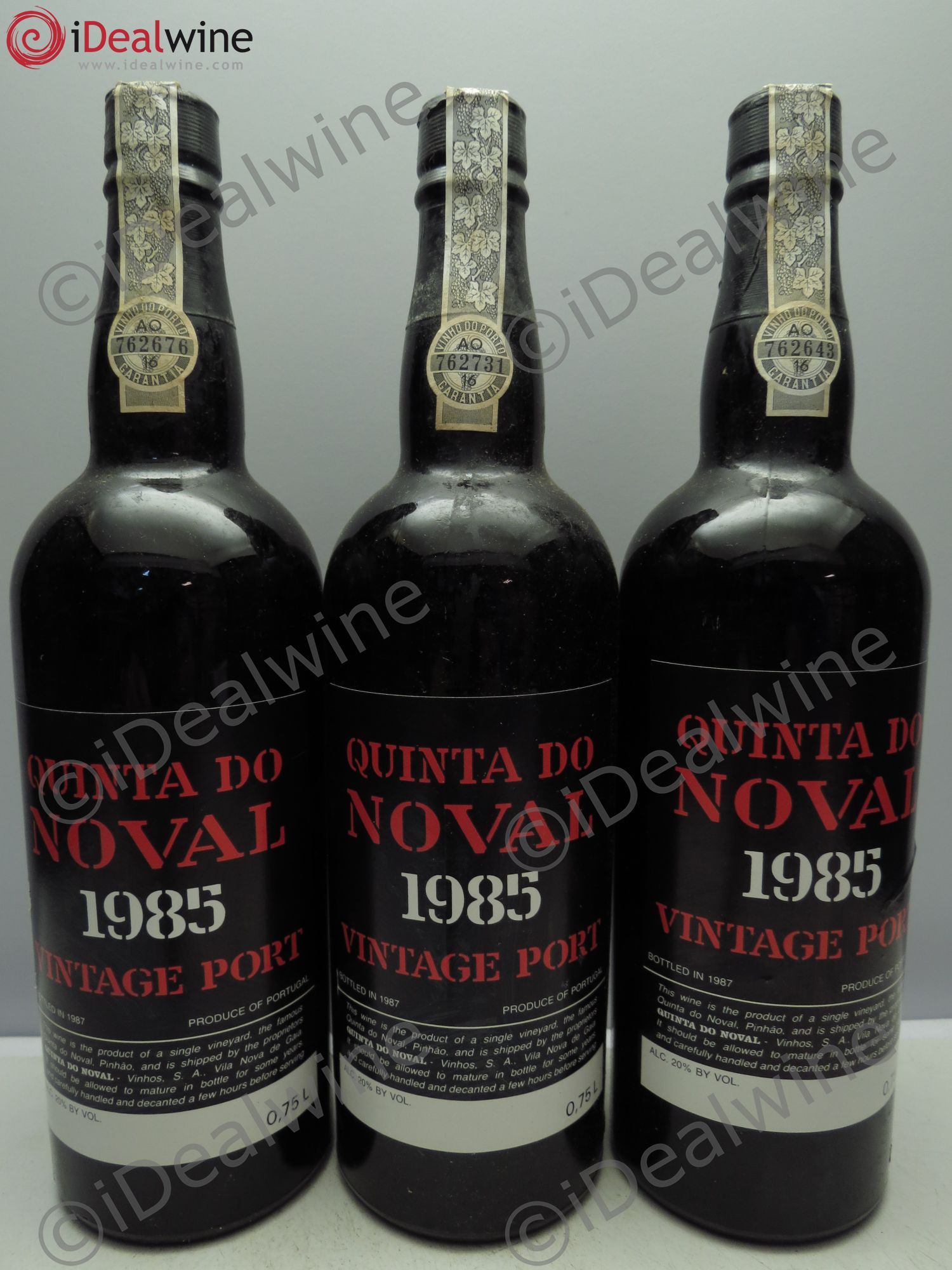 Porto Quinta Do Noval Vintage Vintage Port 1985 - Lot de 3 bouteilles - 0