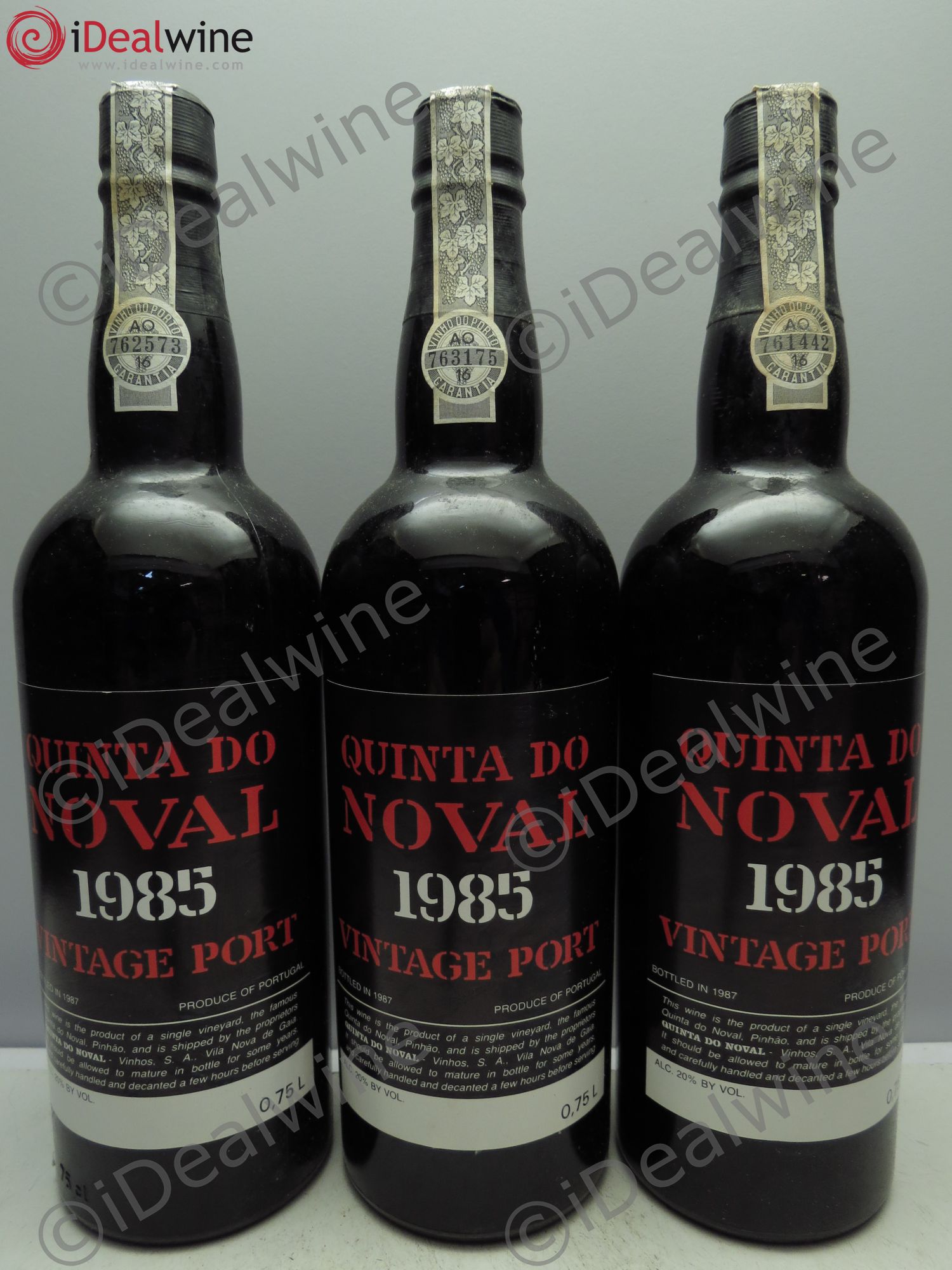 Porto Quinta Do Noval Vintage Vintage Port 1985 - Lot de 3 bouteilles - 0
