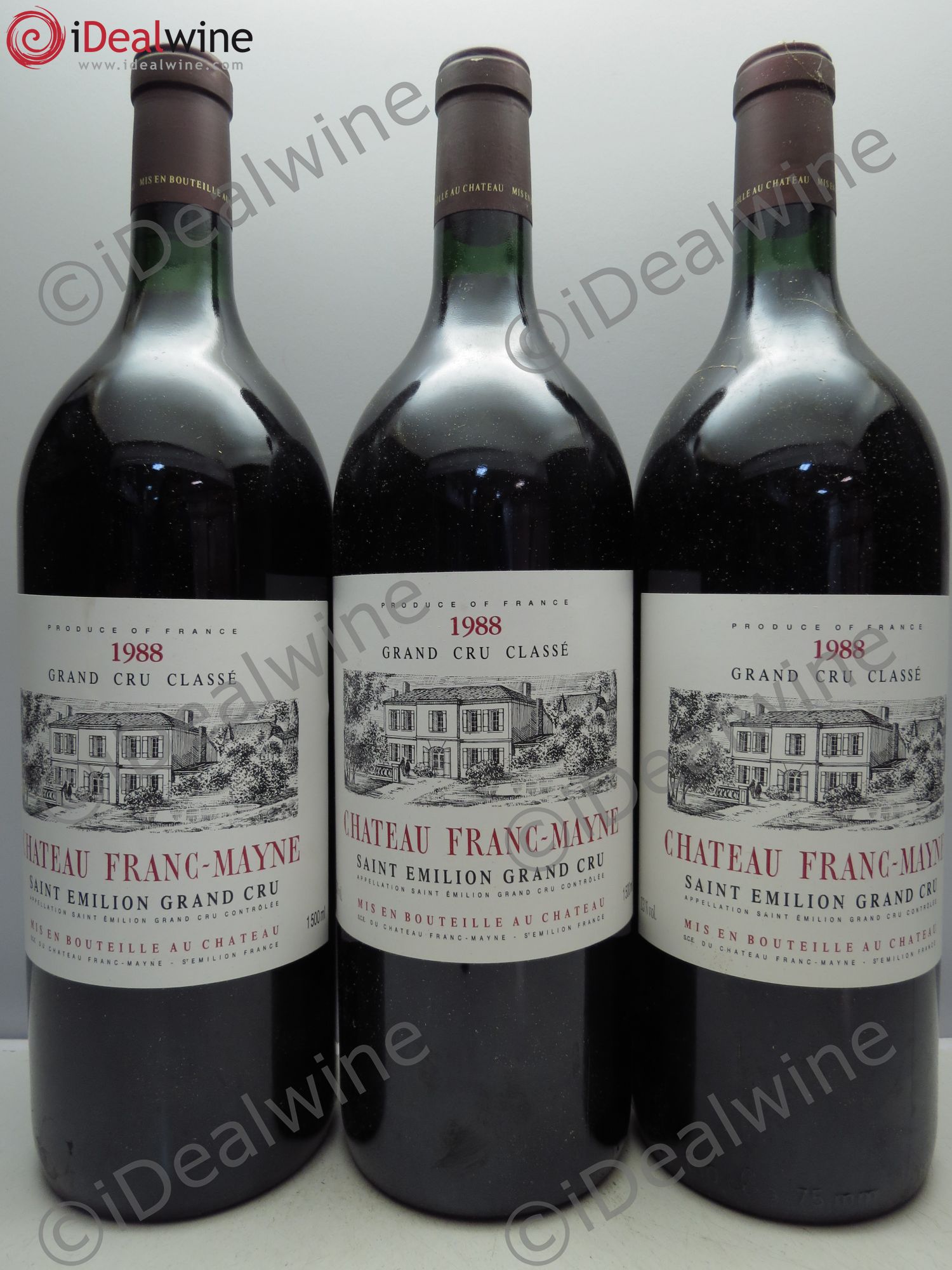 Château Franc Mayne Grand Cru Classé 1988 - Lot de 3 magnums - 0