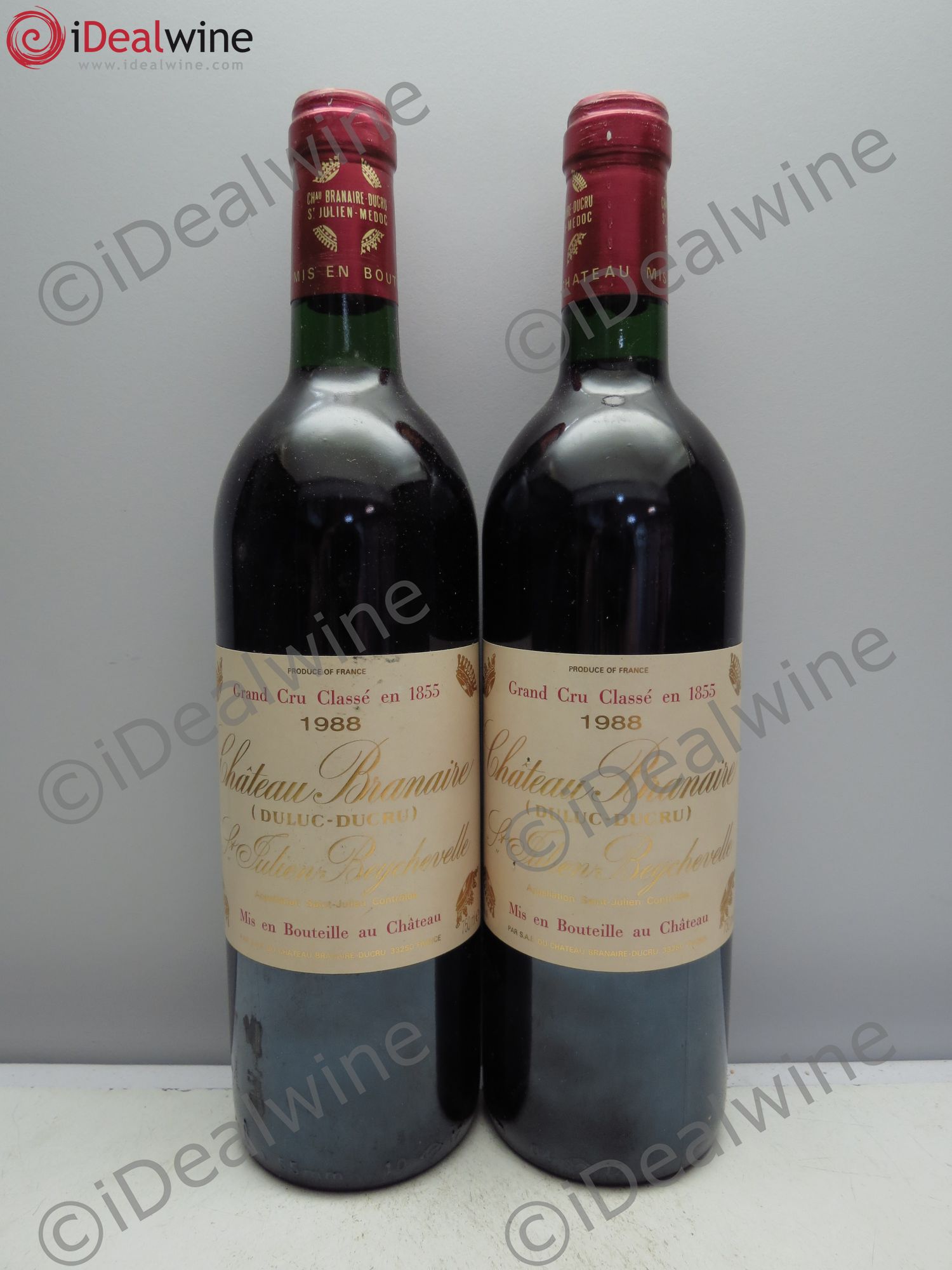 Château Branaire Ducru 4ème Grand Cru Classé (50cl) 1988 - Lot de 2 bouteilles - 0