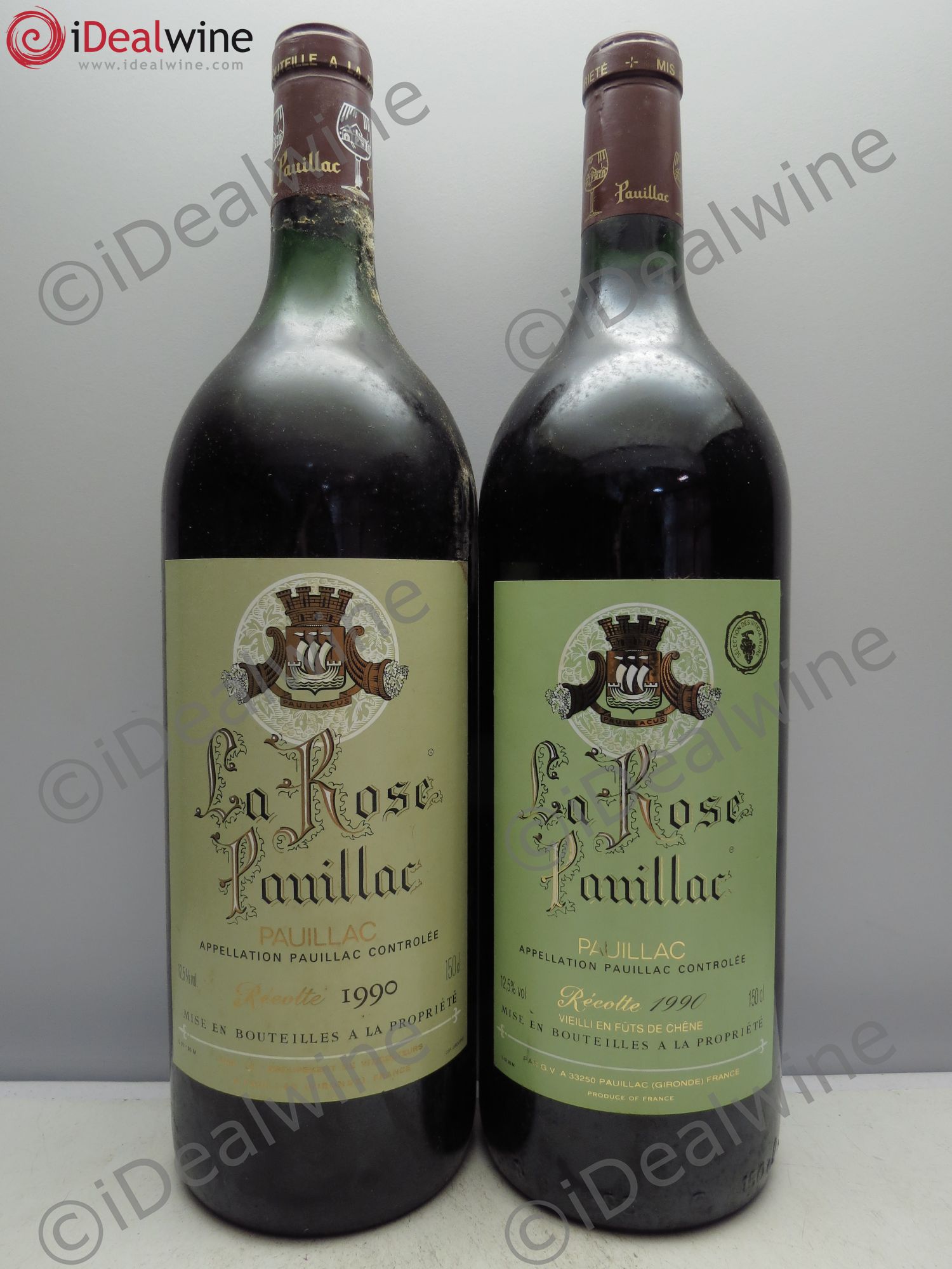 Pauillac Château La Rose 1990 - Posten von 2 Magnum - 0